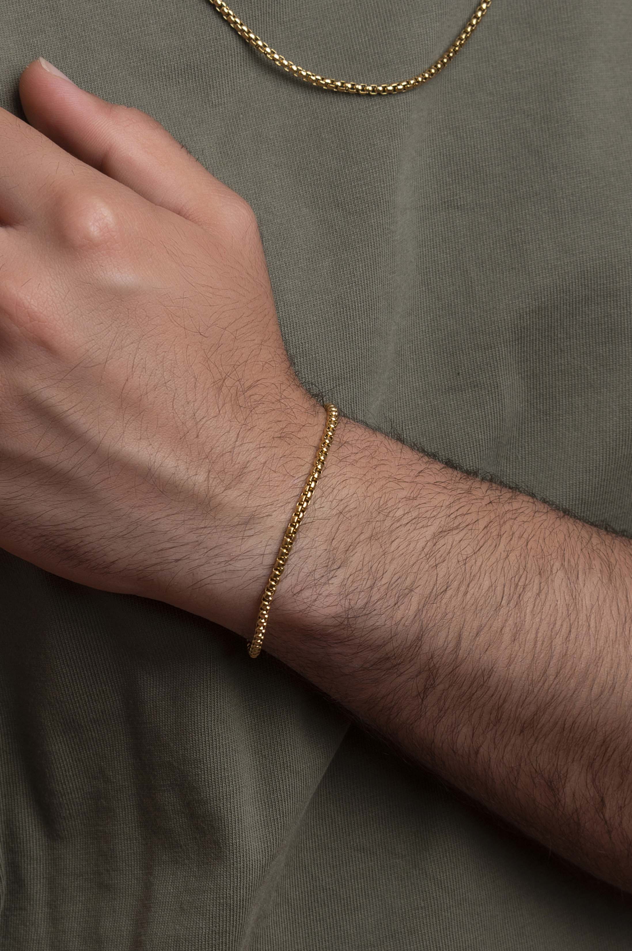 Box Chain Bracelet & Necklace Gift Set