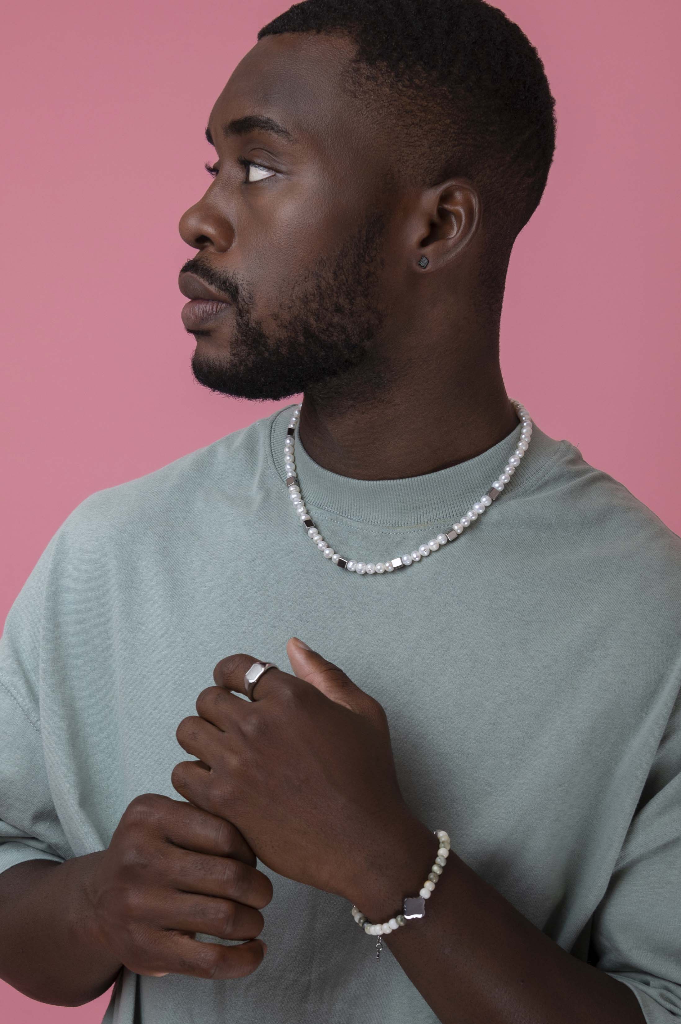 Black Carisma Logo Stud Earring