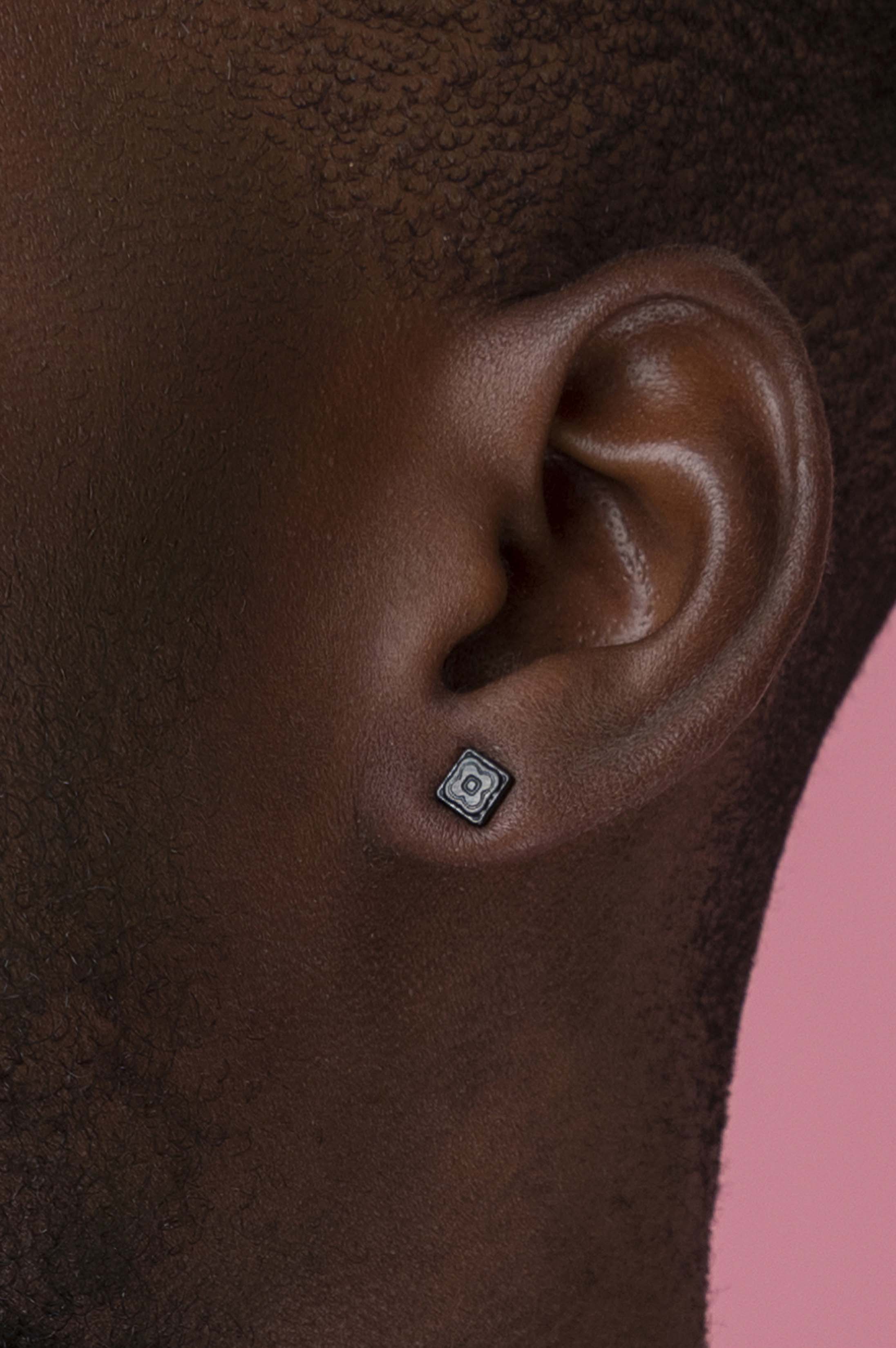 Black Carisma Logo Stud Earring