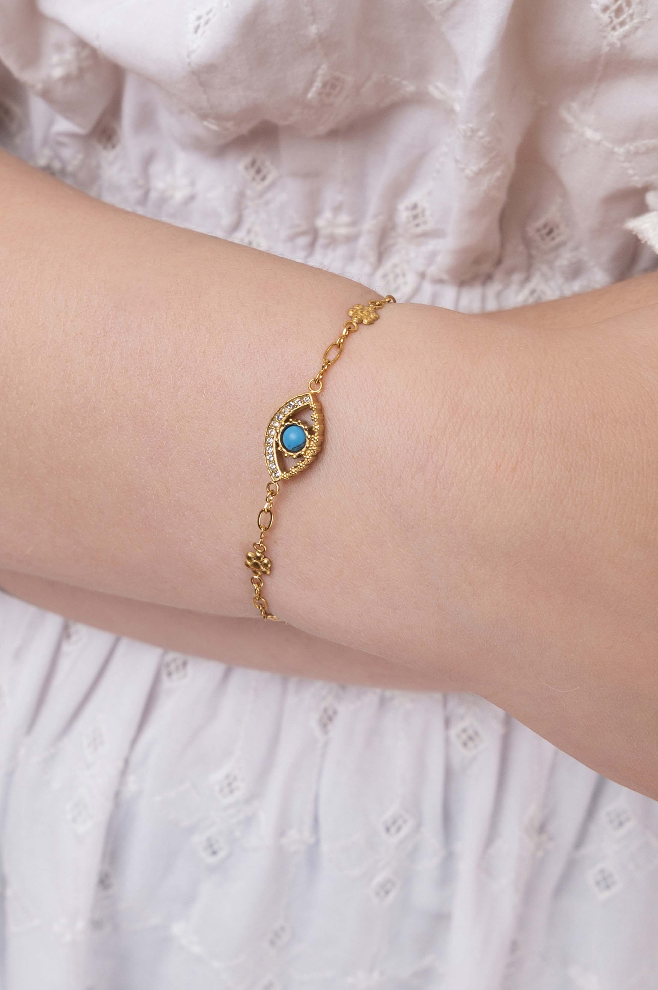 Milos Evil Eye Ring & Bracelet Gift Set