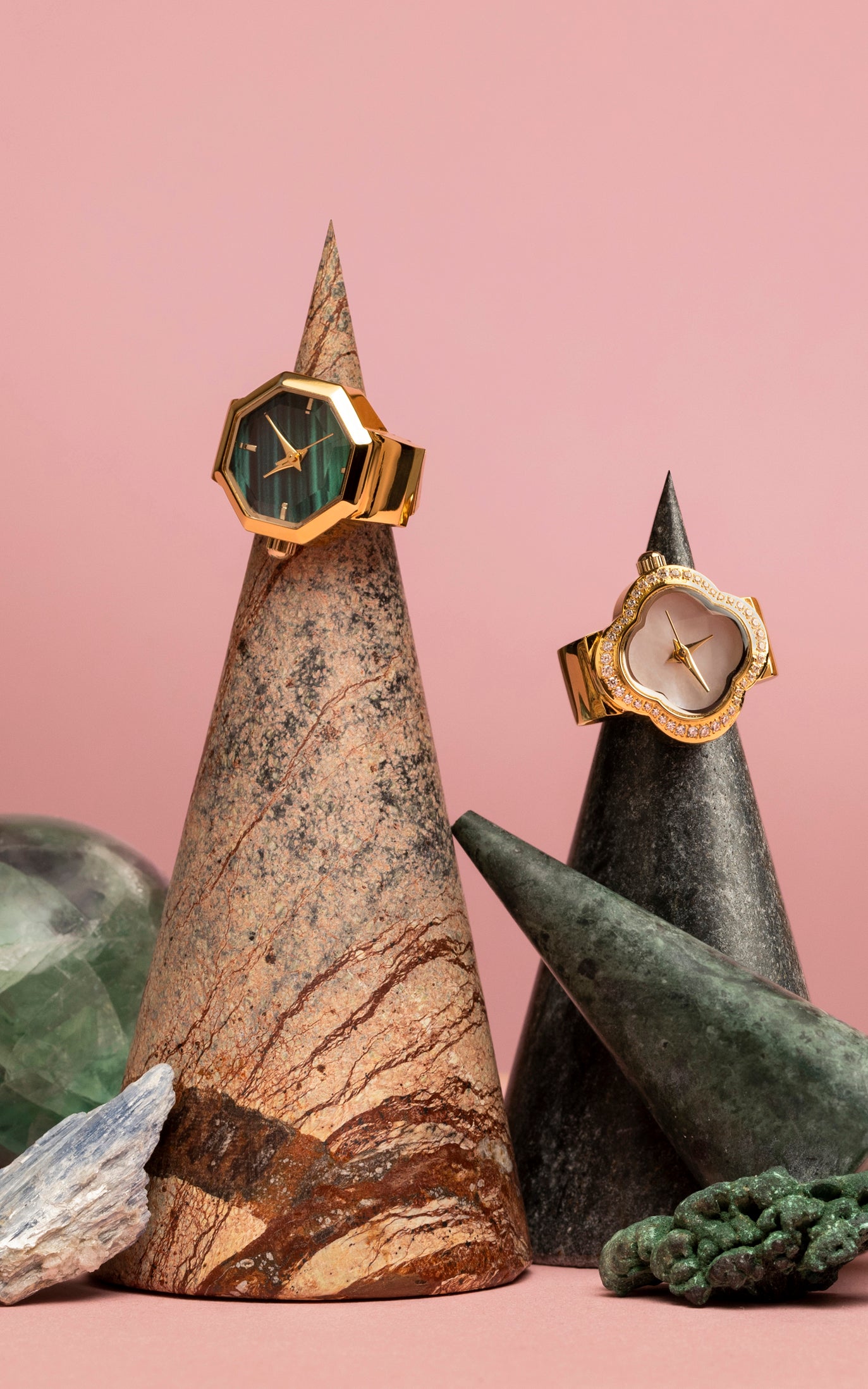 Carisma Pink Mother of Pearl Ring Watch