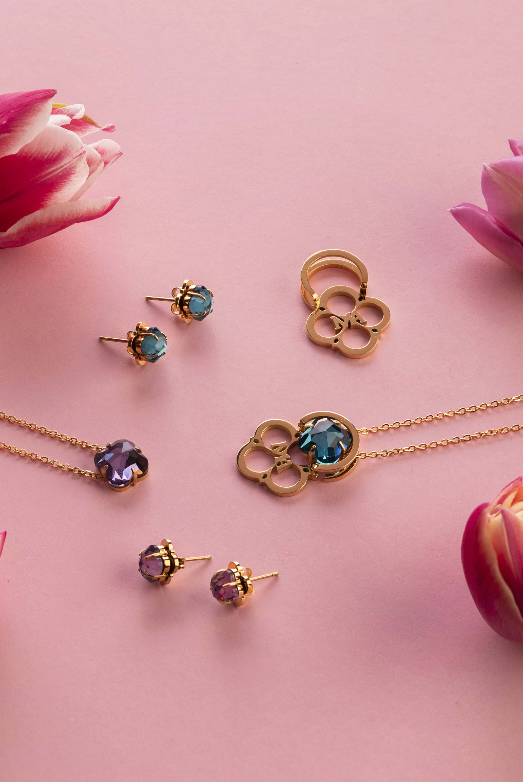 Nanna Stackable Pendant Birthstone Gift Set