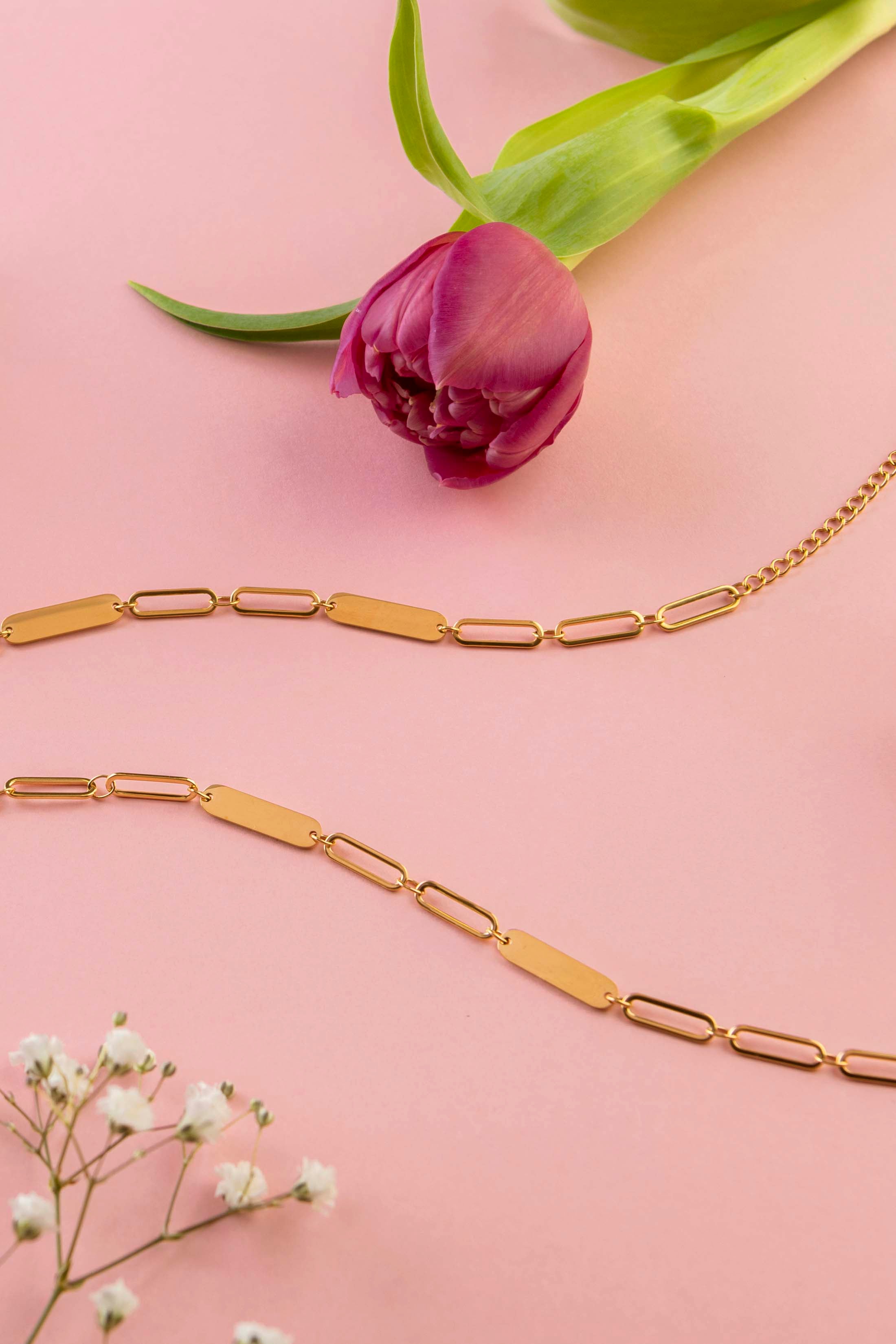 Engravable Link Bracelet & Necklace Gift Set