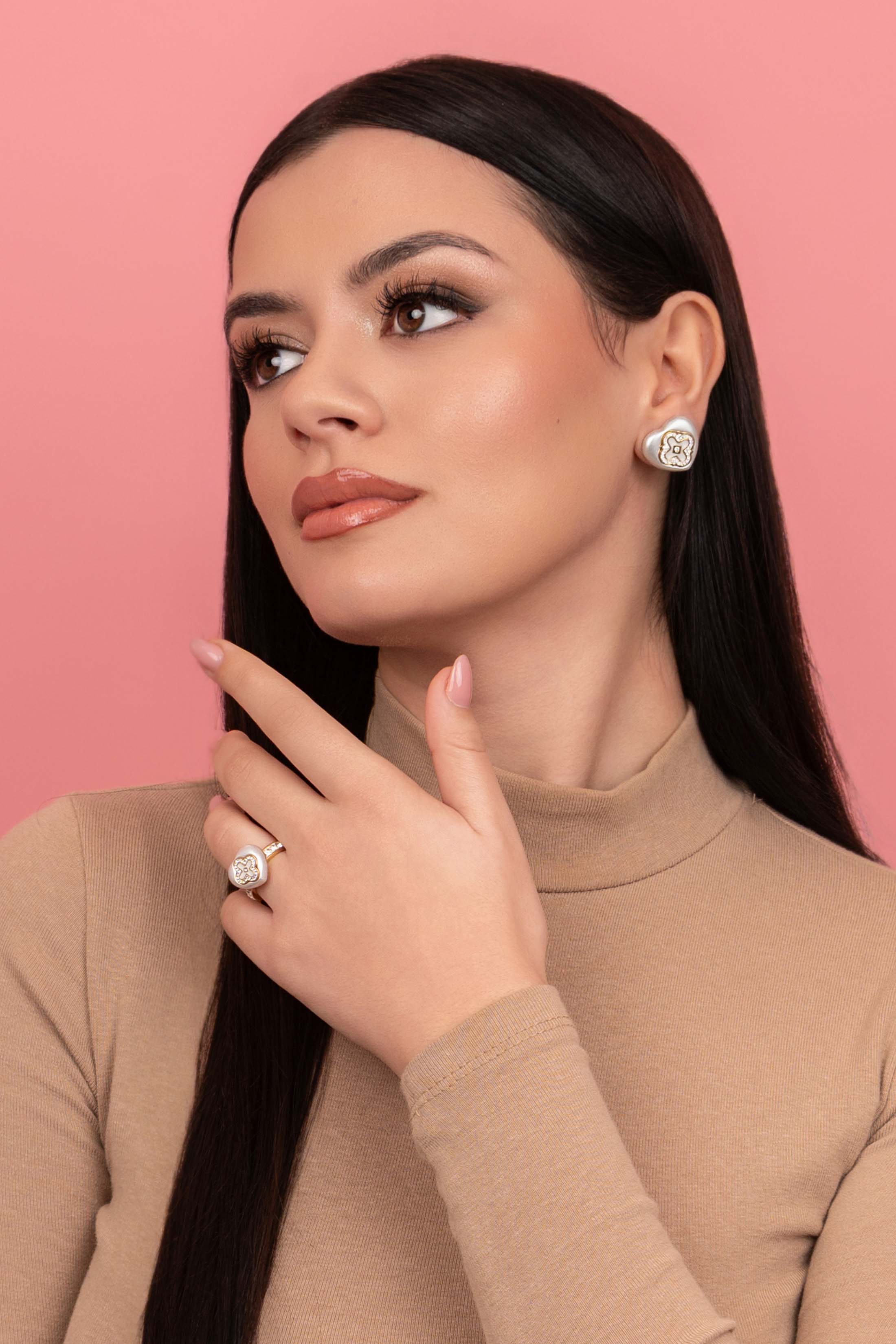 Camille Stud Earrings & Ring Gift Set