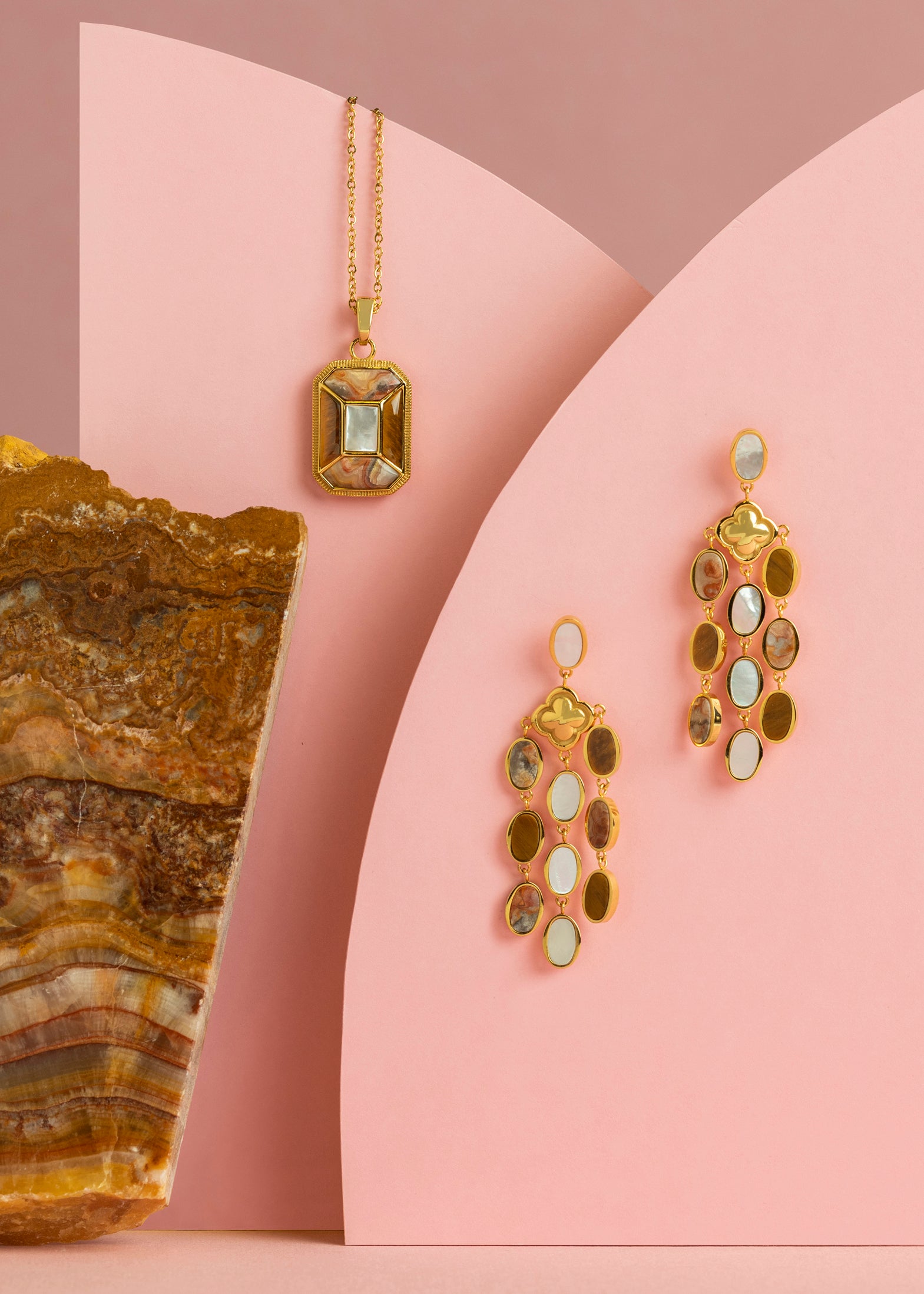 Adriana’s Triple Chain Necklace & Camilla’s Chandelier Earrings Gift Set