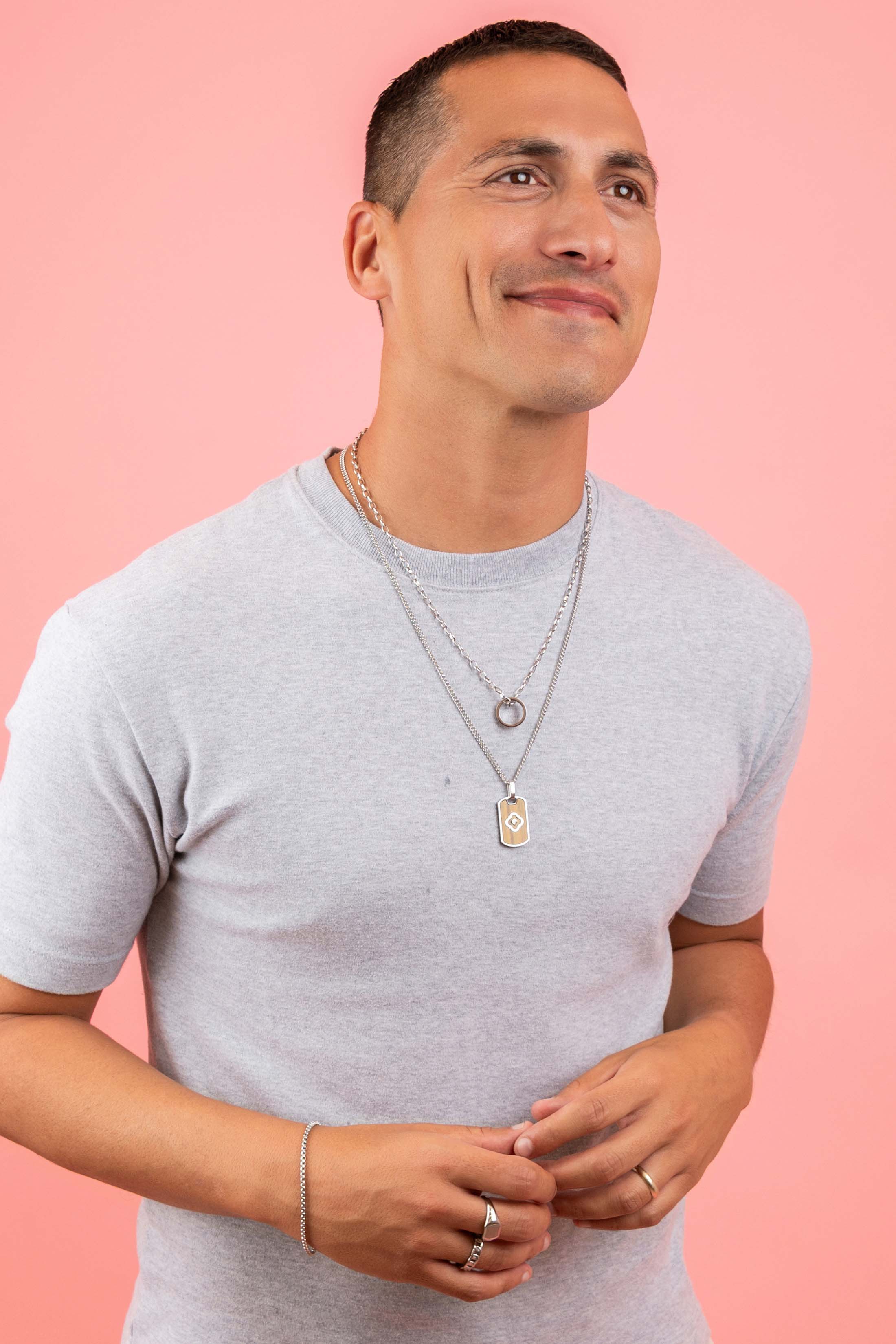 Maltese Legacy Silver Ring Pendant with Link Chain