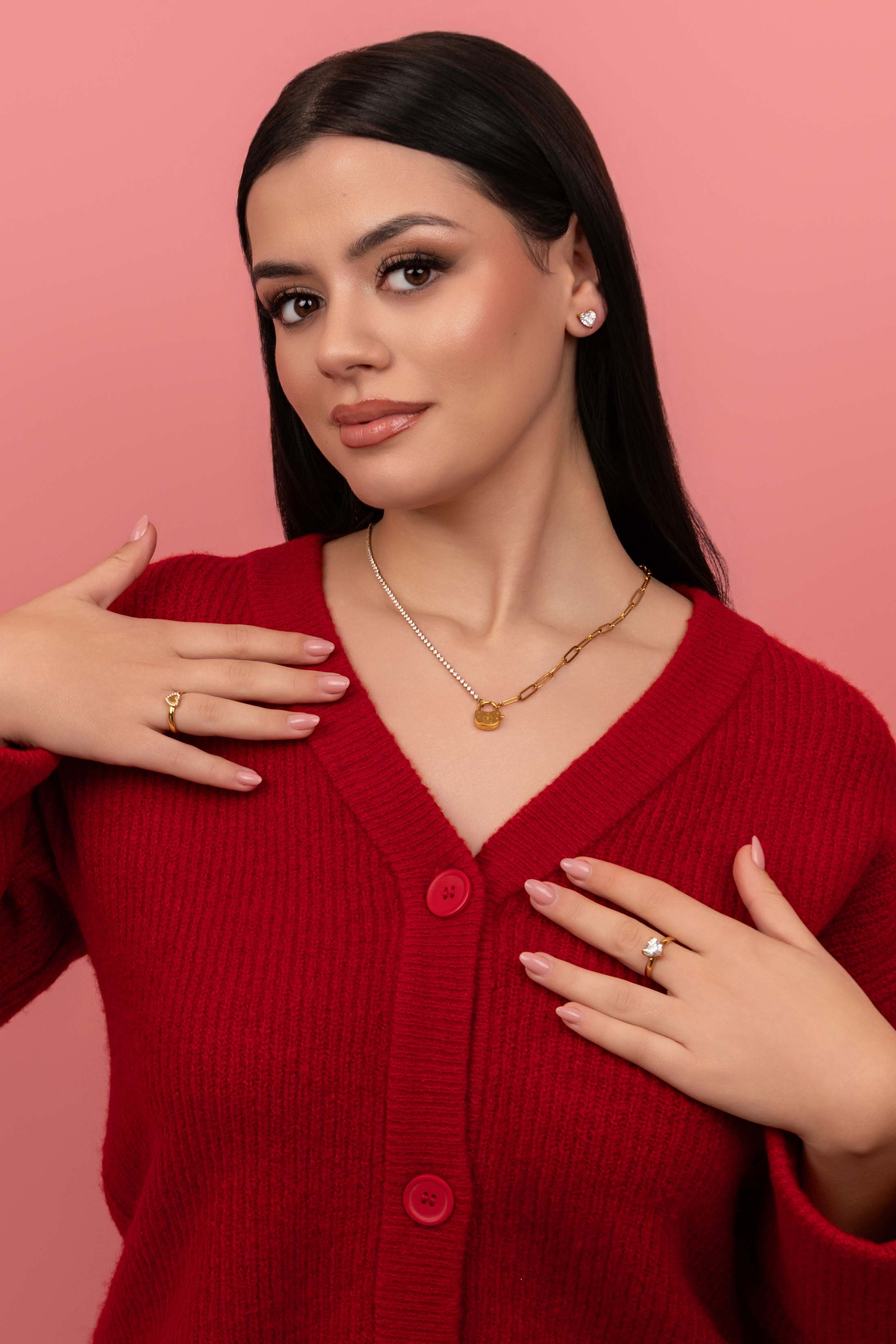 Engravable Halo Qalbi Ring