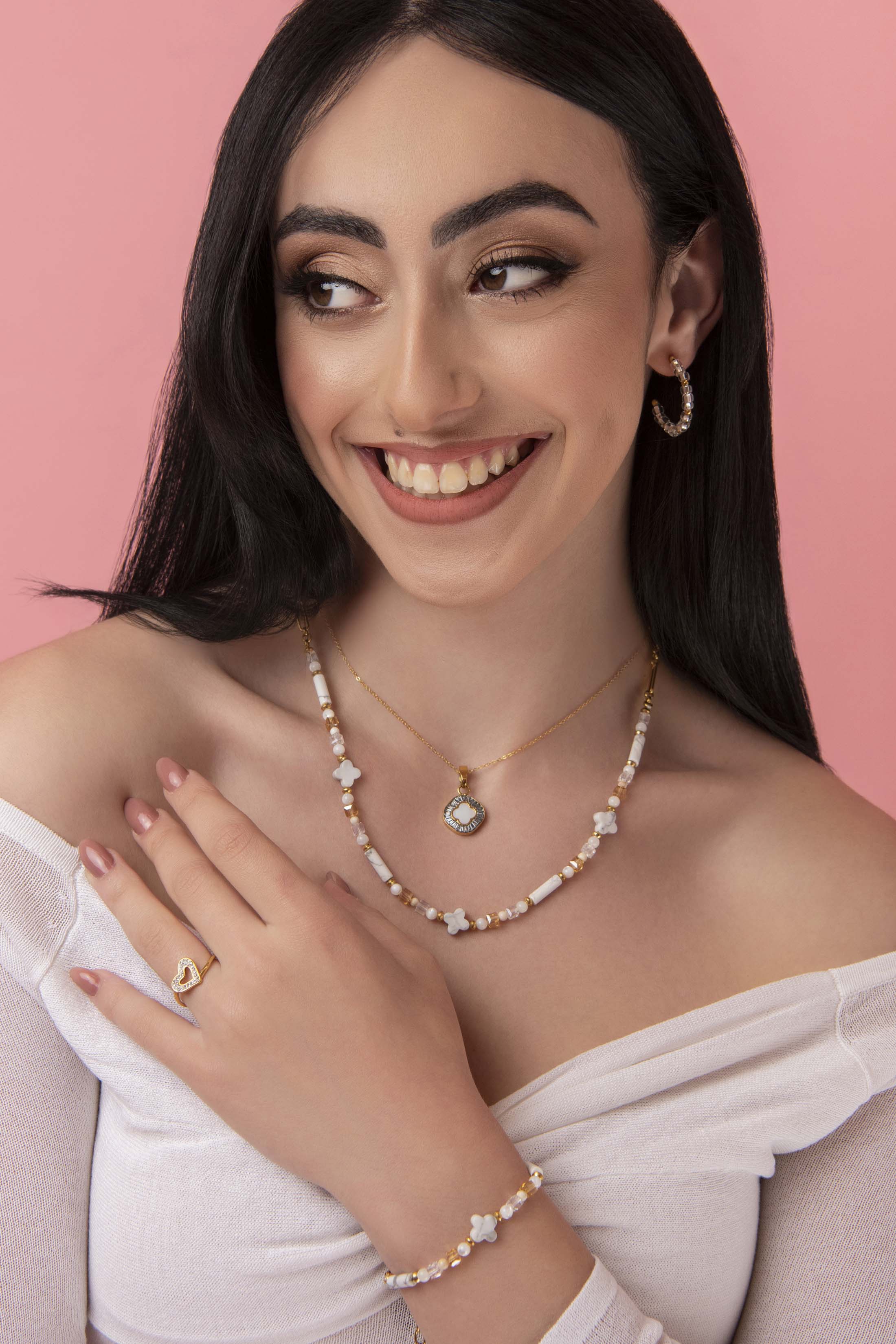 White Howlite Necklace