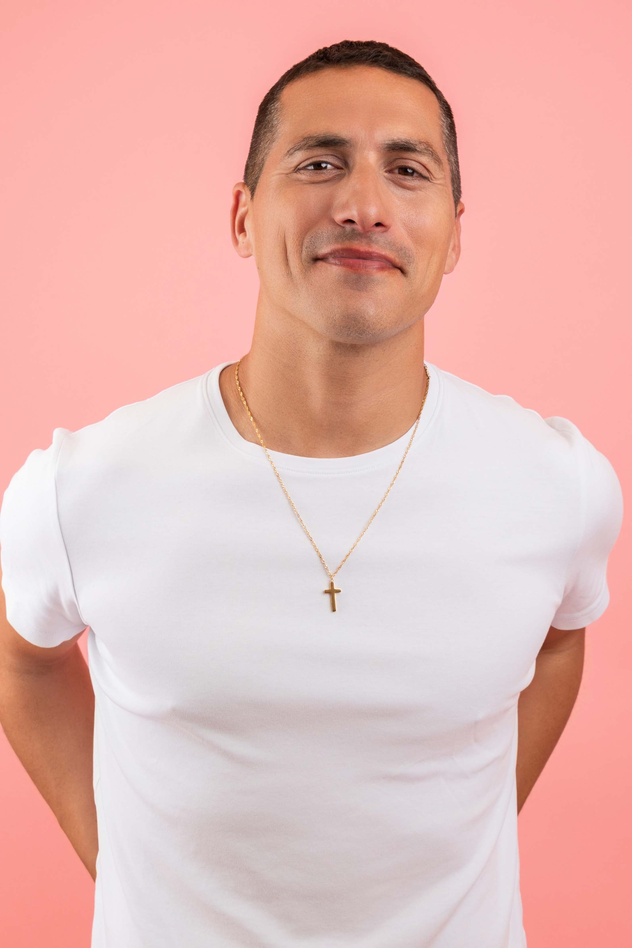 Gold Faith Cross Necklace