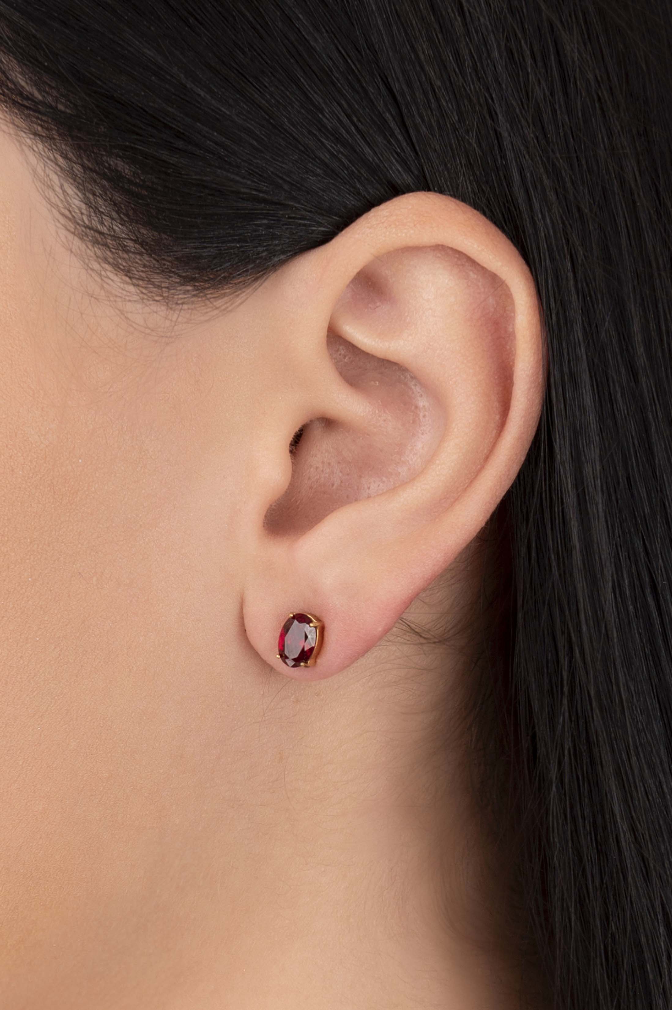 Birthstone Studs & Toggle Charm Necklace Gift Set