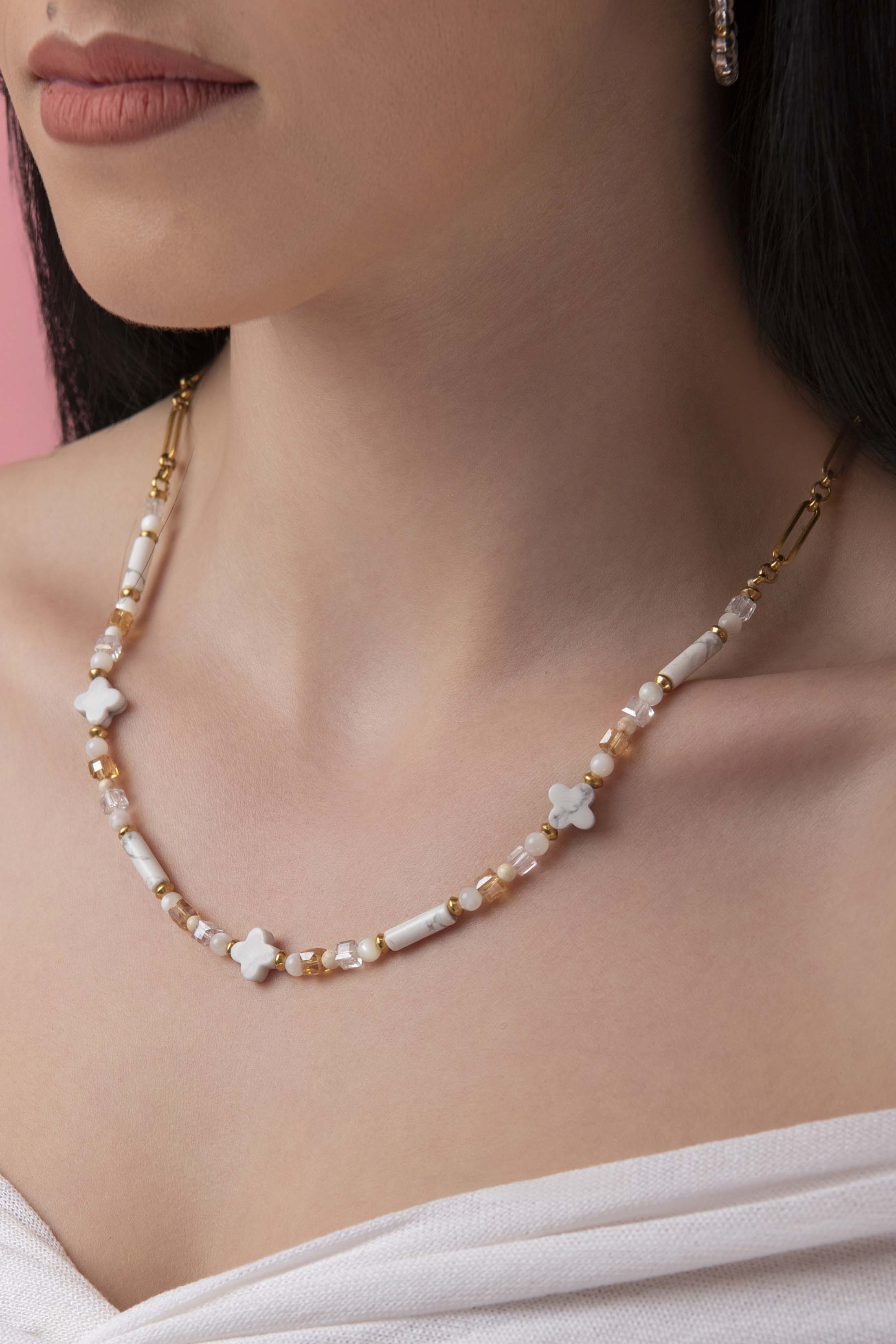 White Howlite Necklace