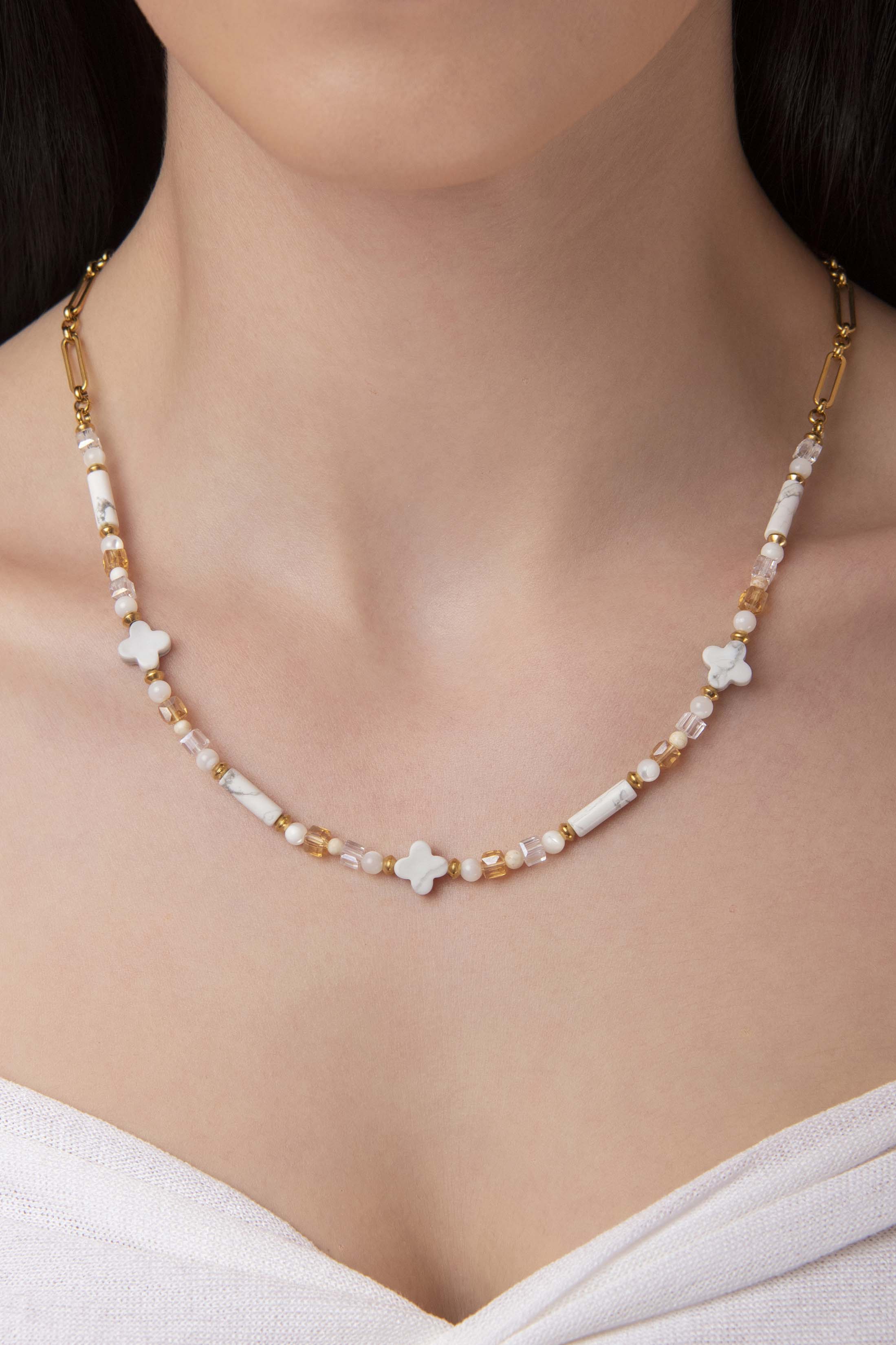 White Howlite Necklace