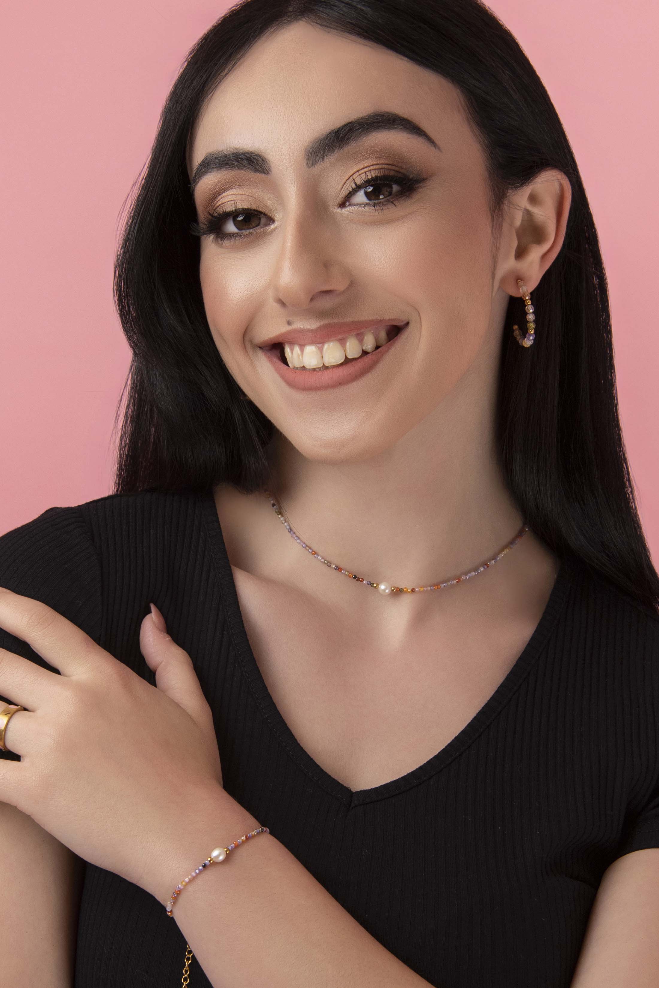 Miyuki Perla Glass Beaded Necklace