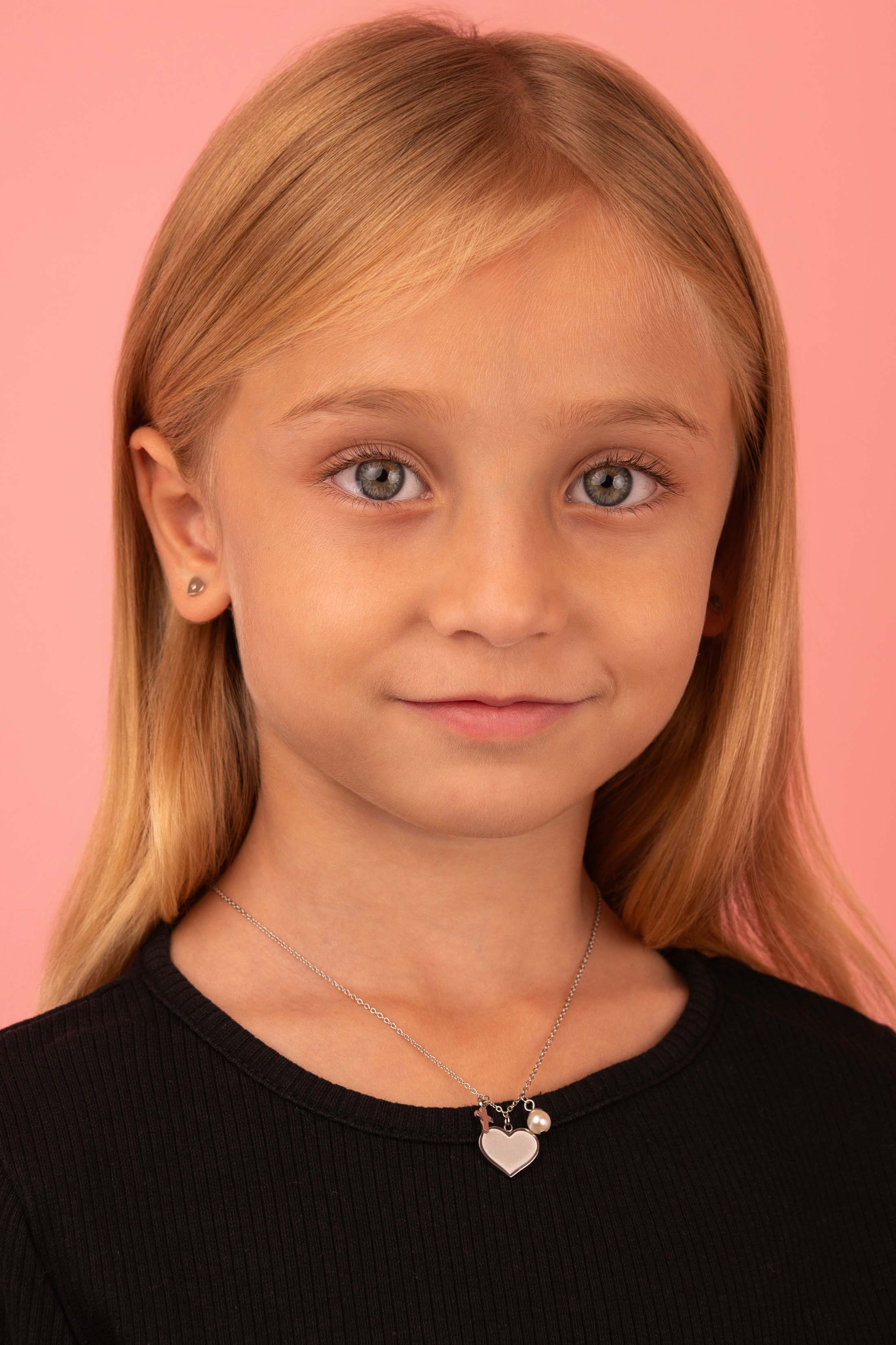 Engravable Silver Heart Charm Necklace