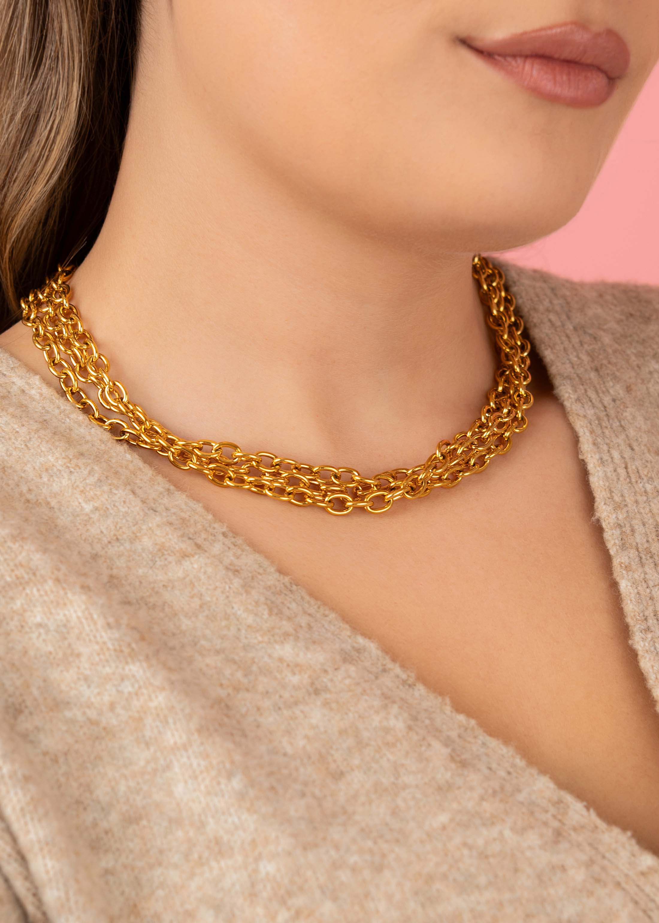 Carisma Triple Chain Necklace