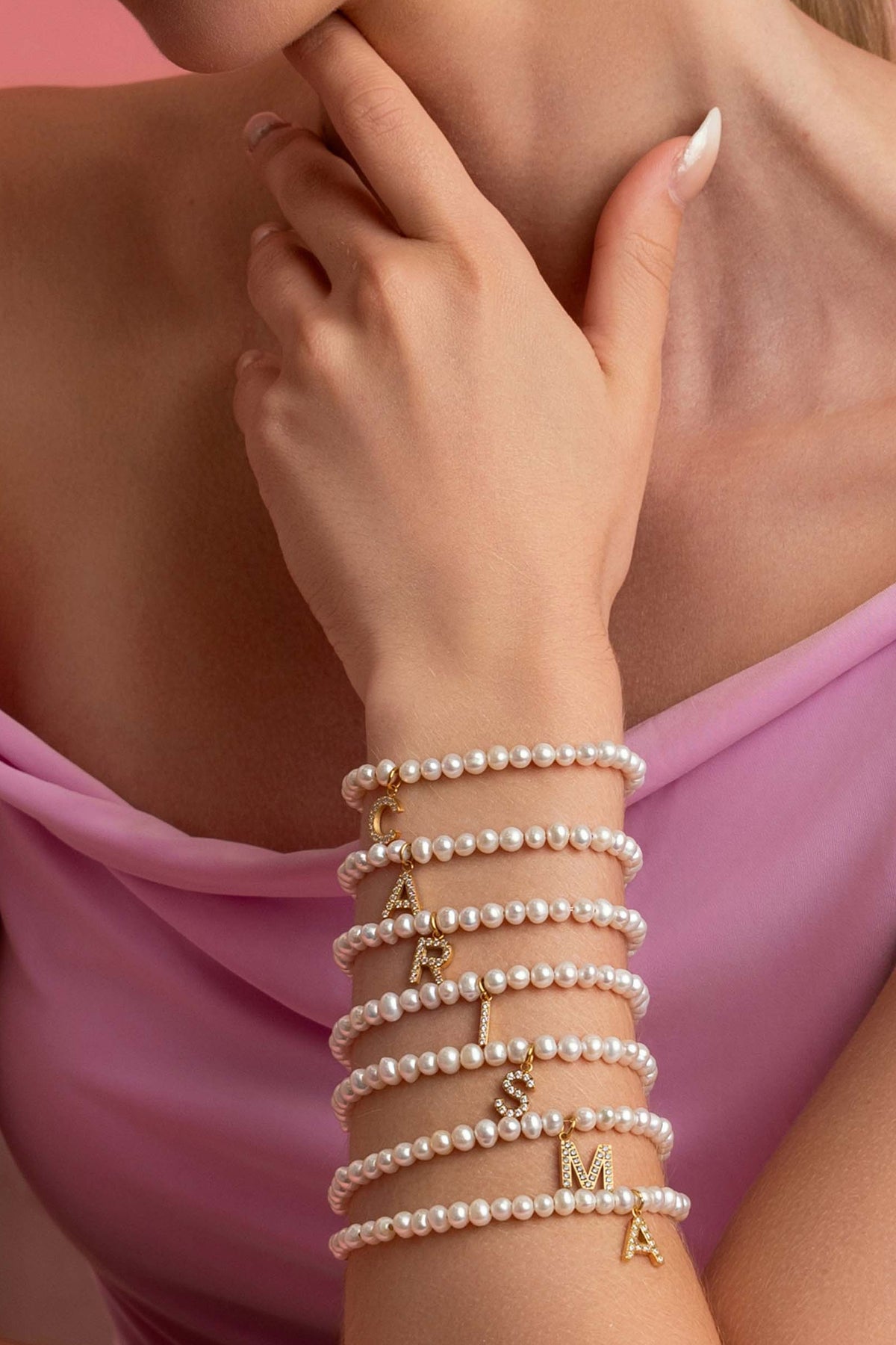 Initial Freshwater Pearl Bracelet