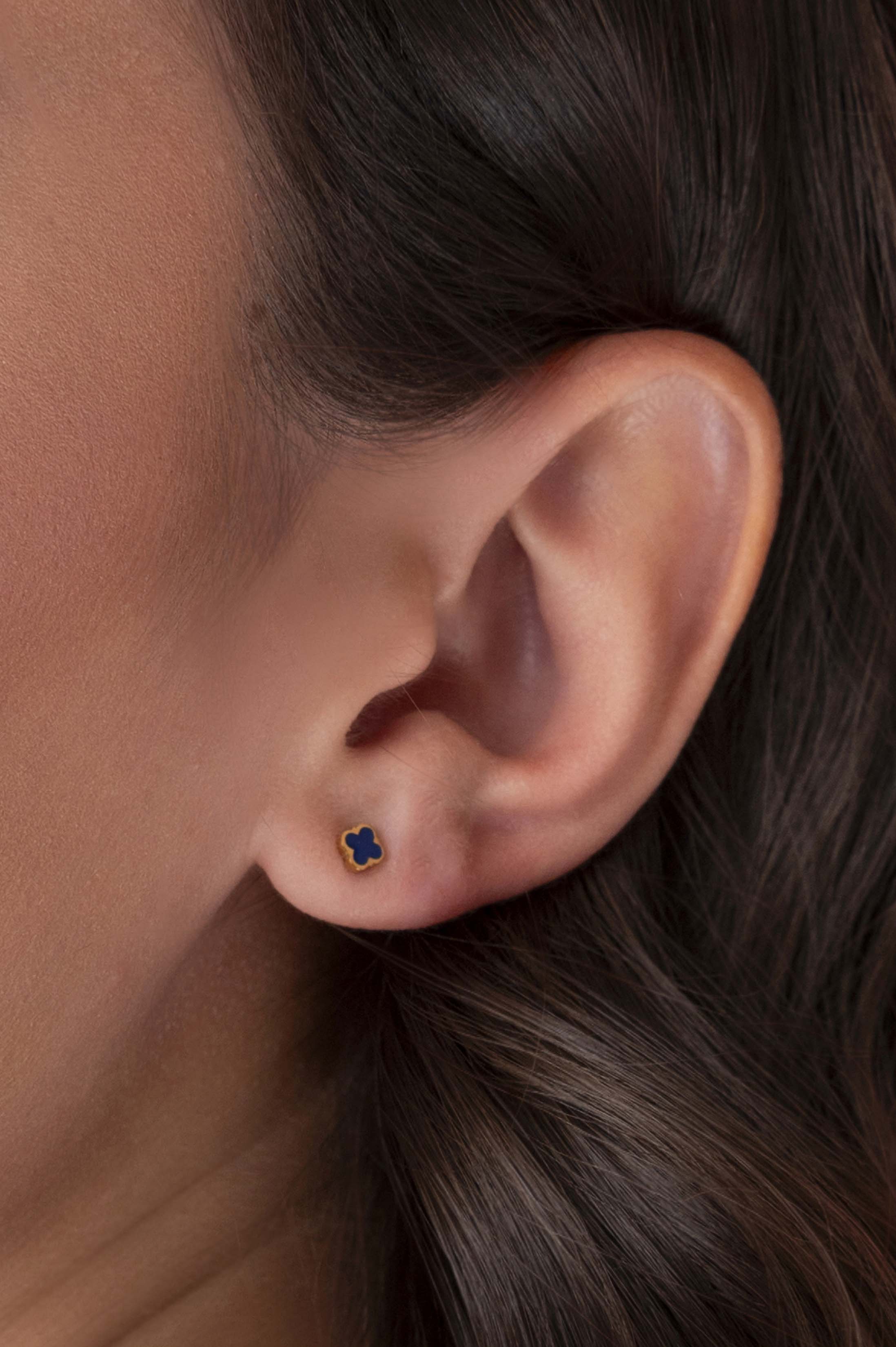 Petite Deep Blue Carisma Stud Earring Set