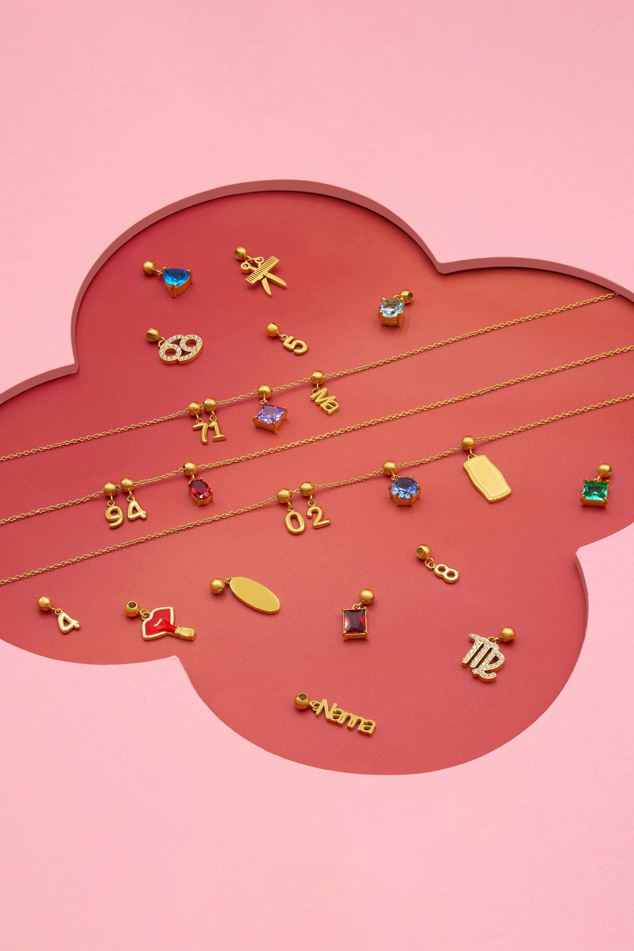 Number Toggle Charm Pendant