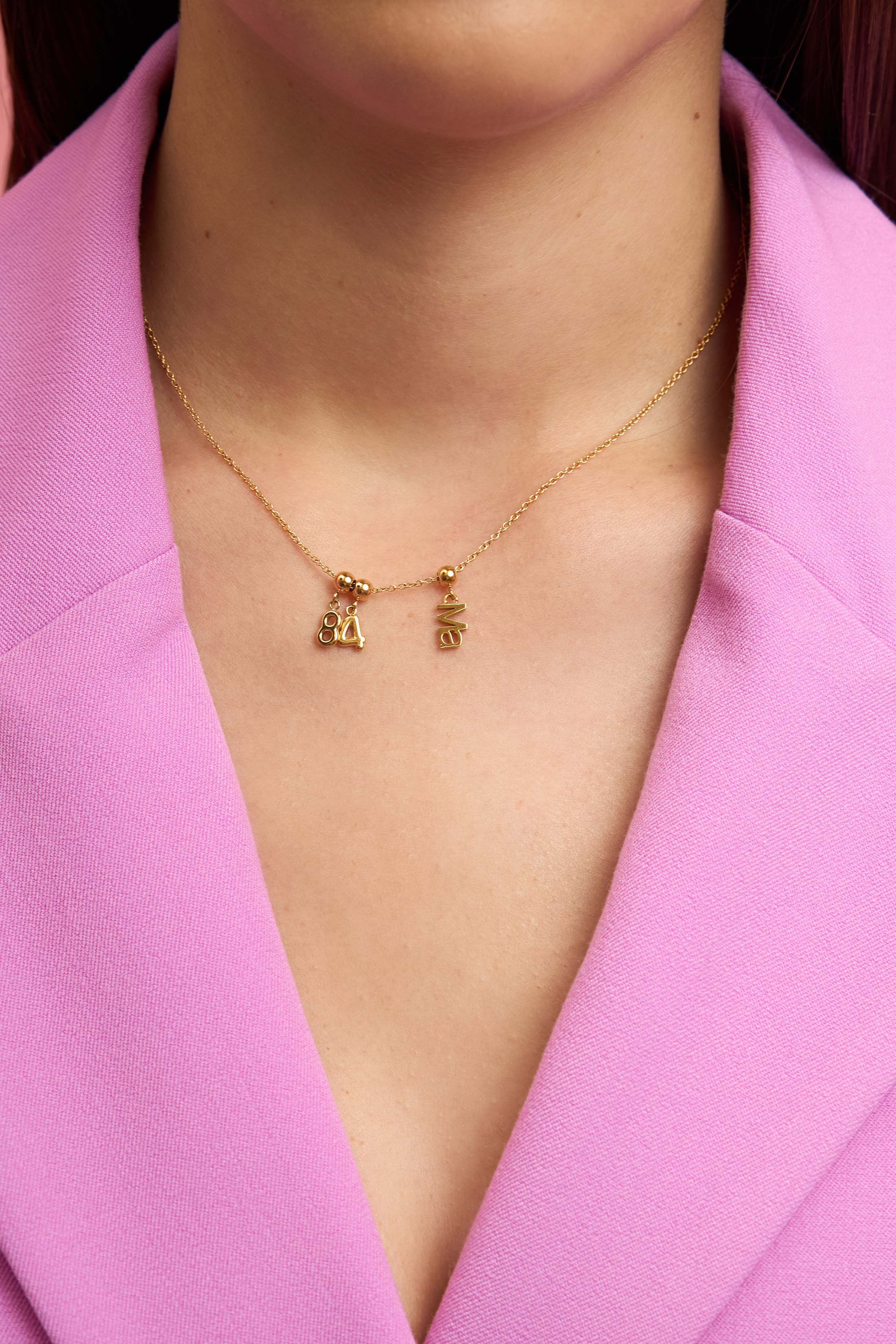 Numbers & Engravable Toggle Charm Necklace Gift Set