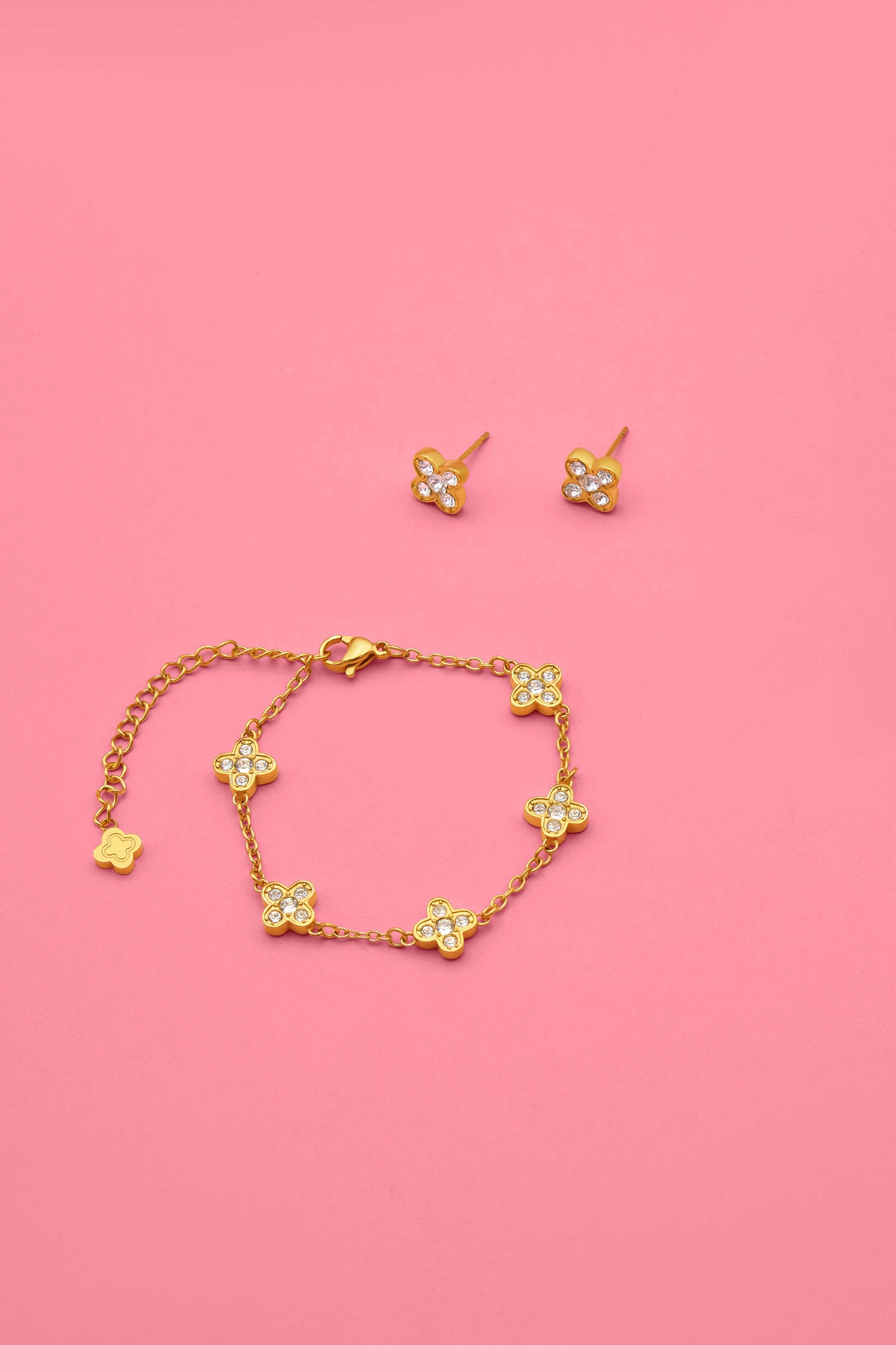 Clara Carisma Stud Earrings & Bracelet Gift Set