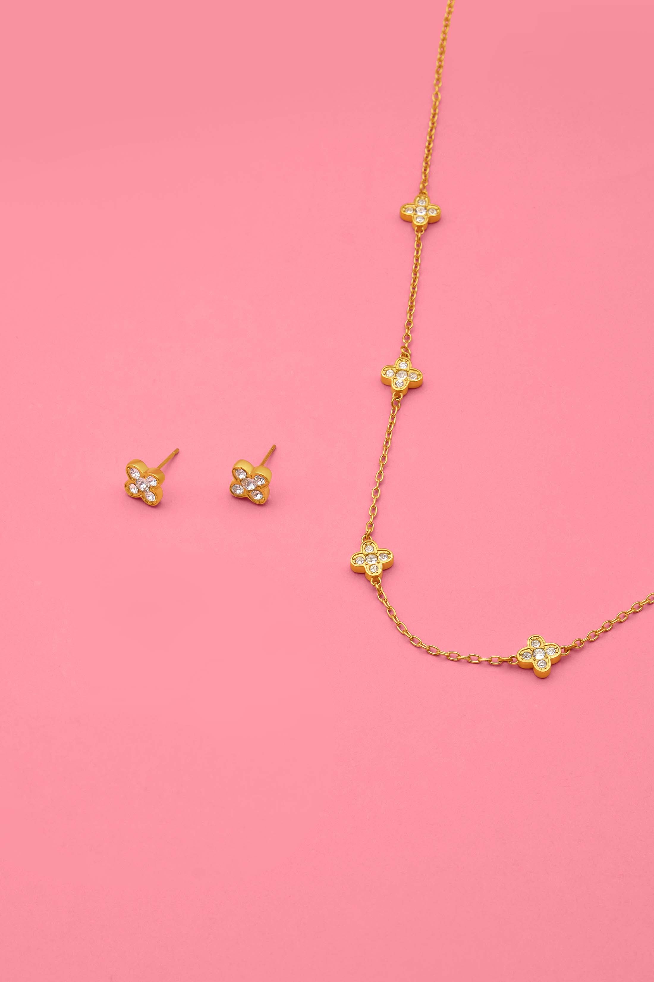 Clara Carisma Stud Earrings & Necklace Gift Set