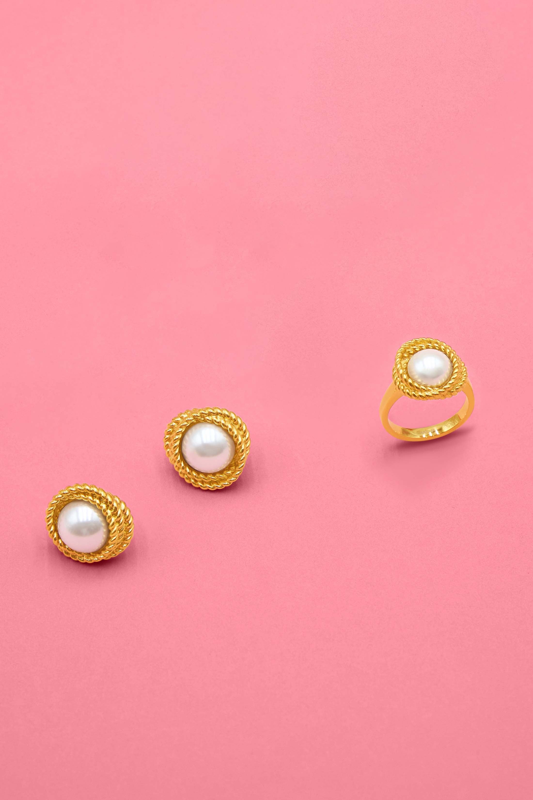 Riviera Knots Ring & Stud Gift Set