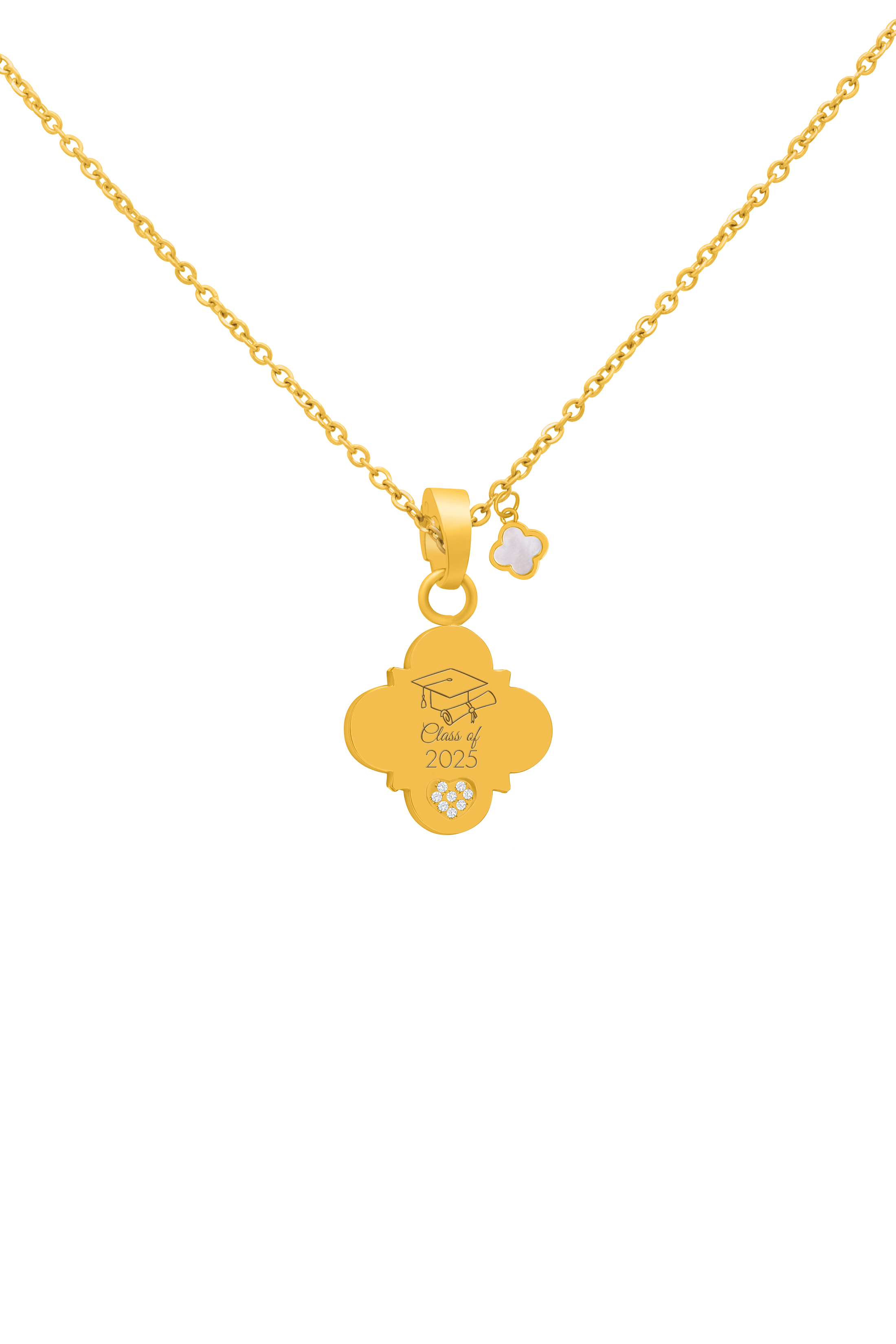 Carisma Heart Graduation Emblem Necklace