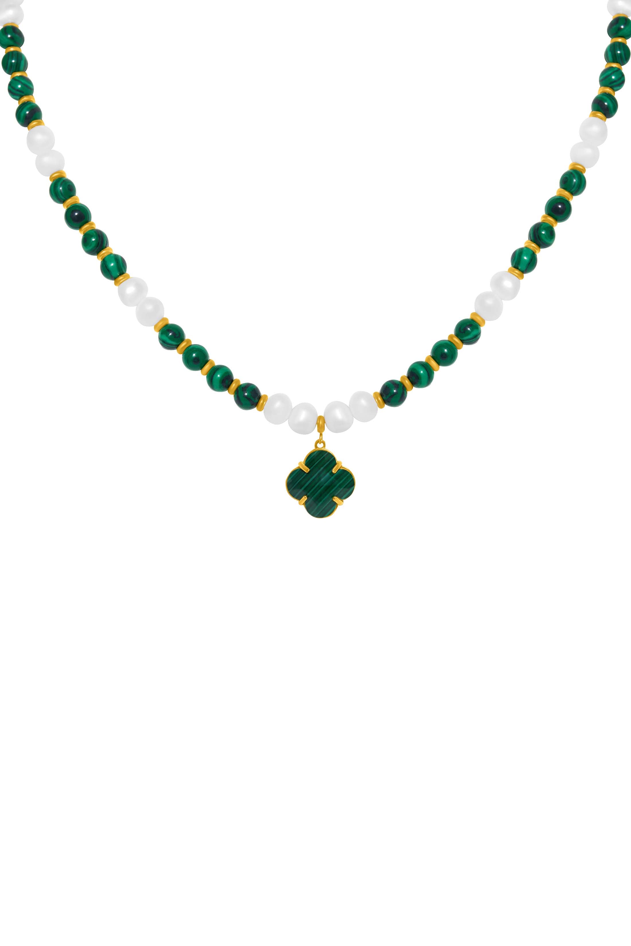 Malachite Pearl Necklace