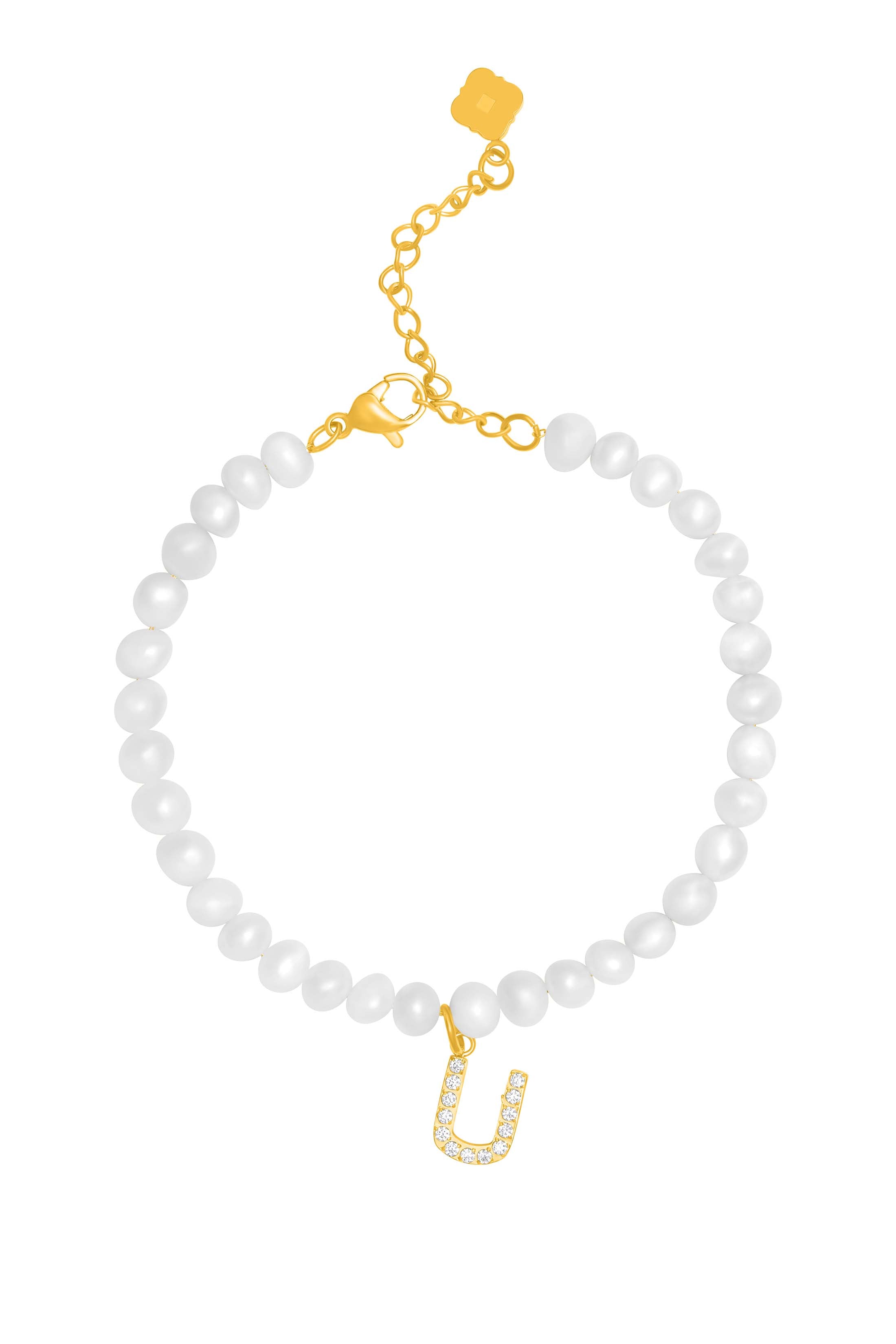 Initial Freshwater Pearl Bracelet