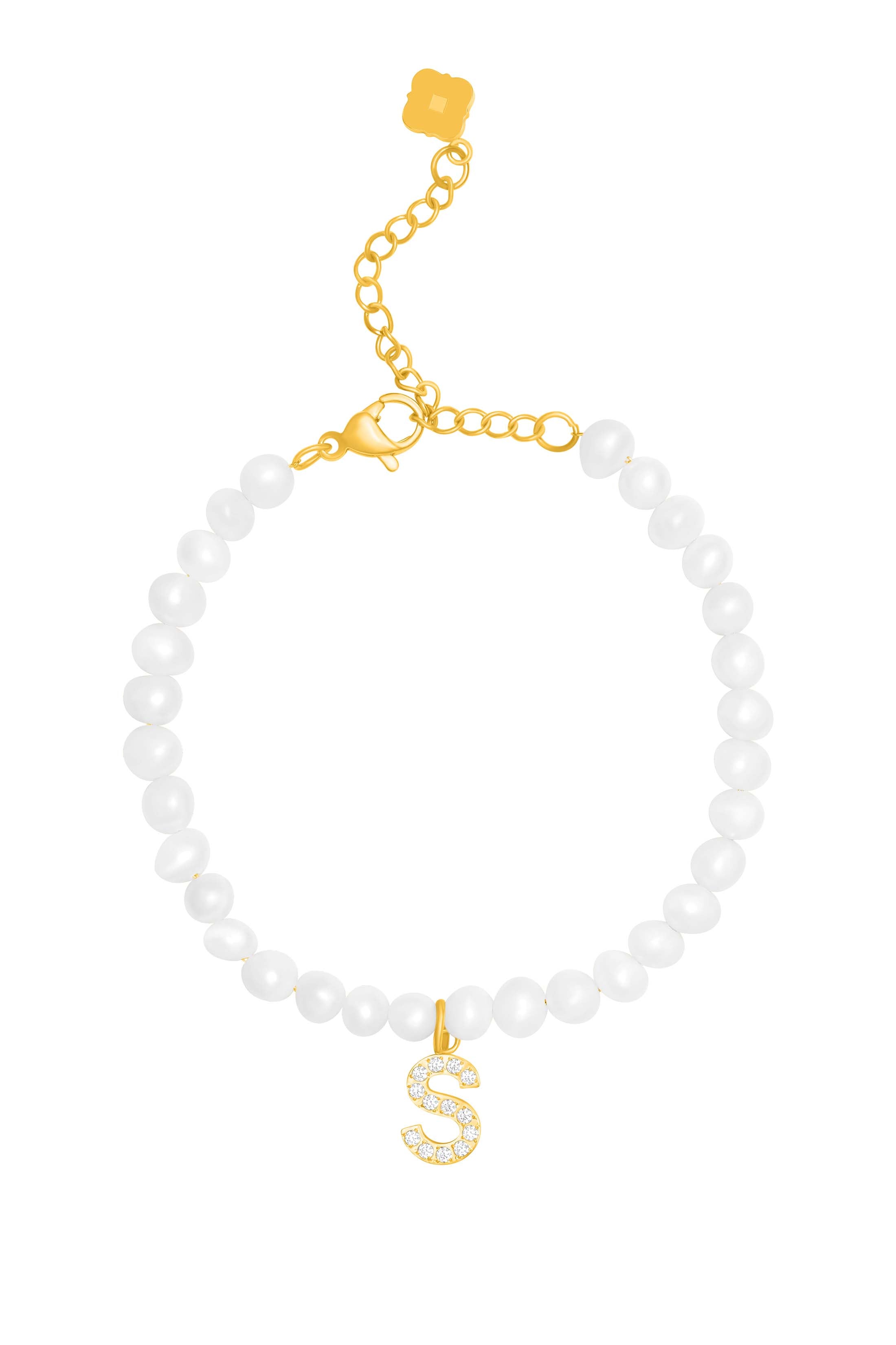 Initial Freshwater Pearl Bracelet