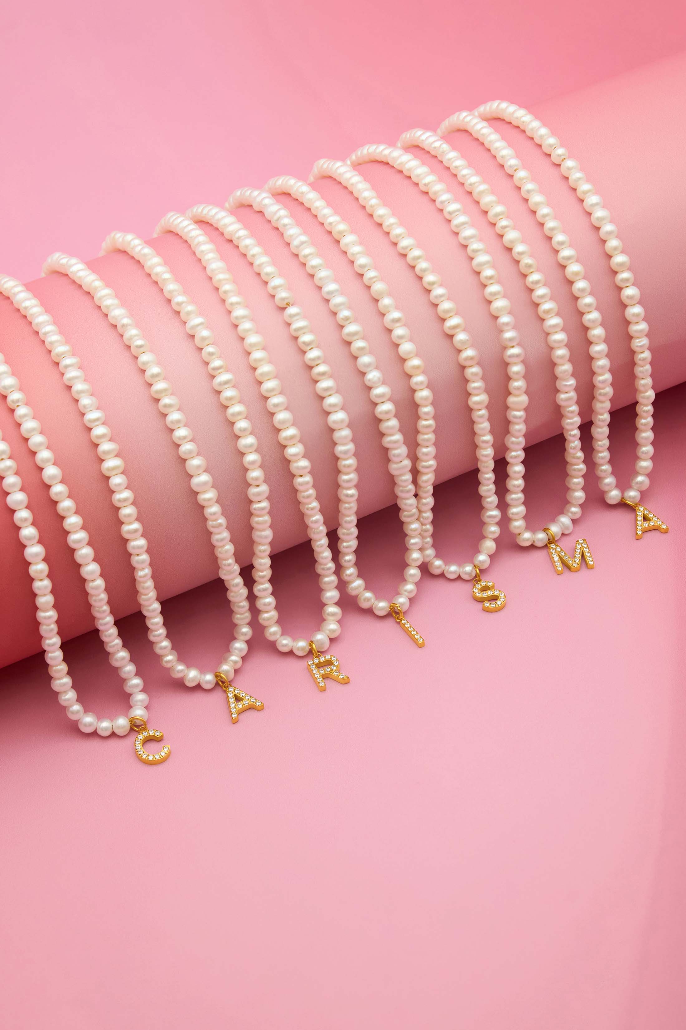 Initial Freshwater Pearl Necklace
