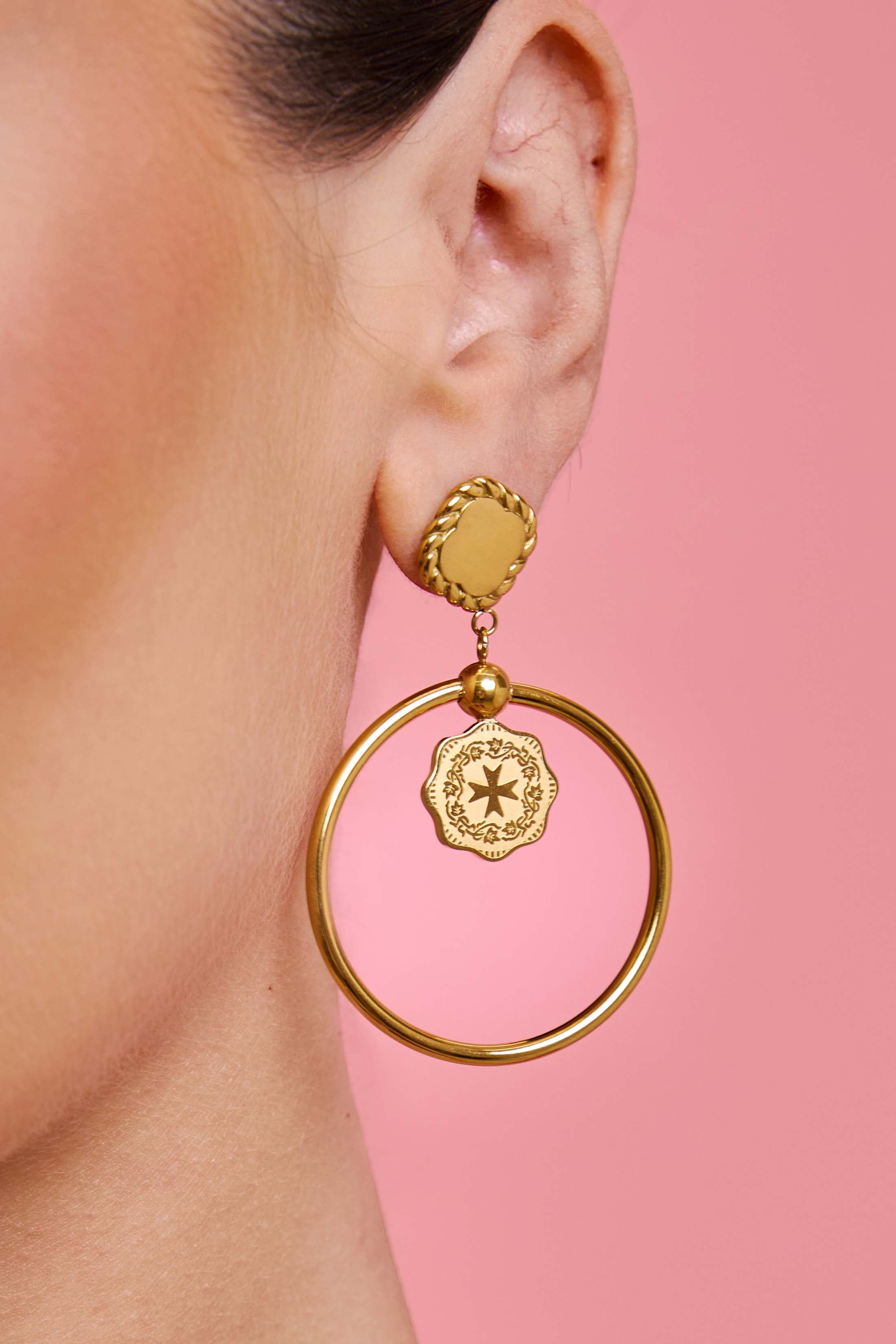 Maltese Mils Double Petite Hoop Earring Set