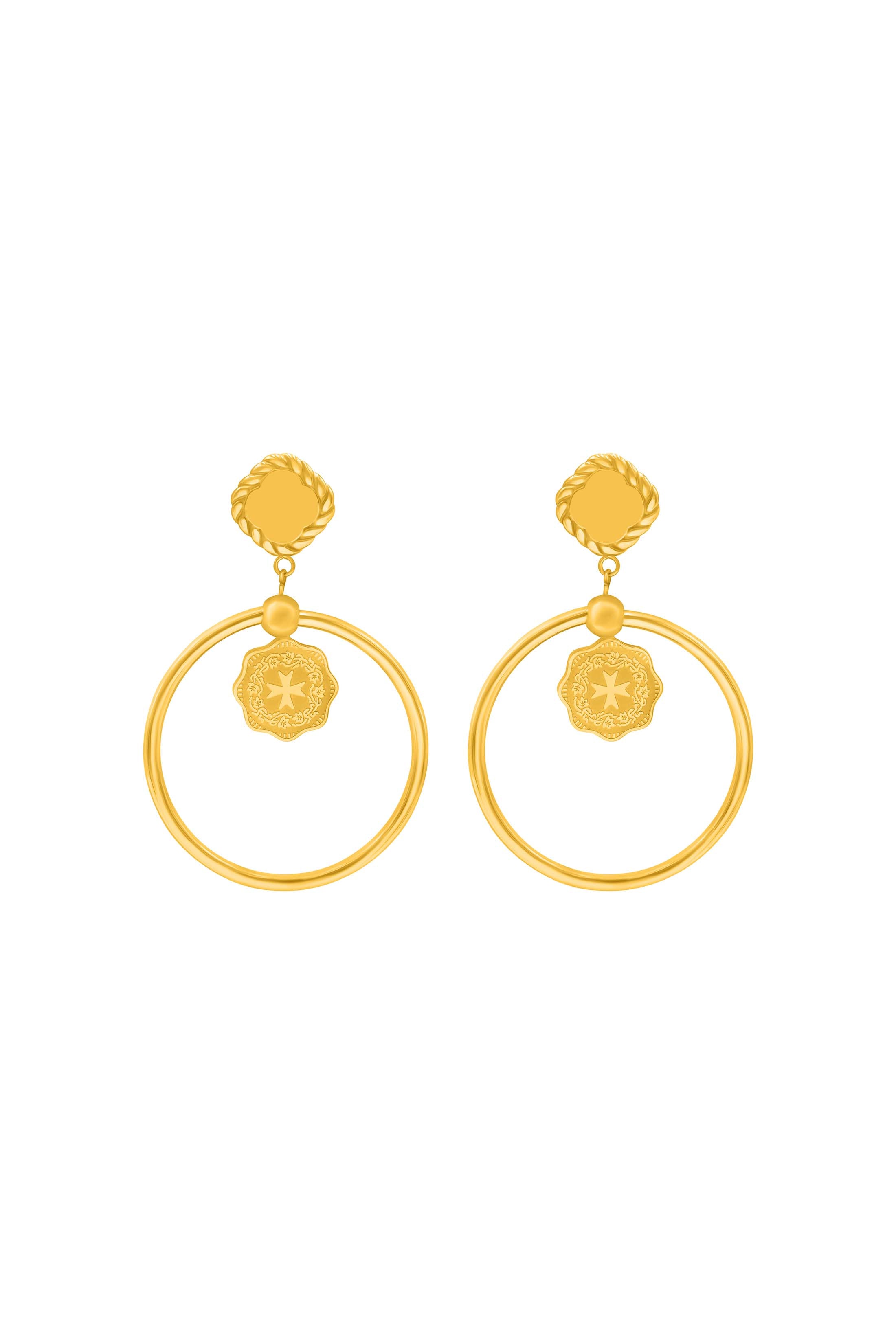 Maltese Mils Double Petite Hoop Earring Set