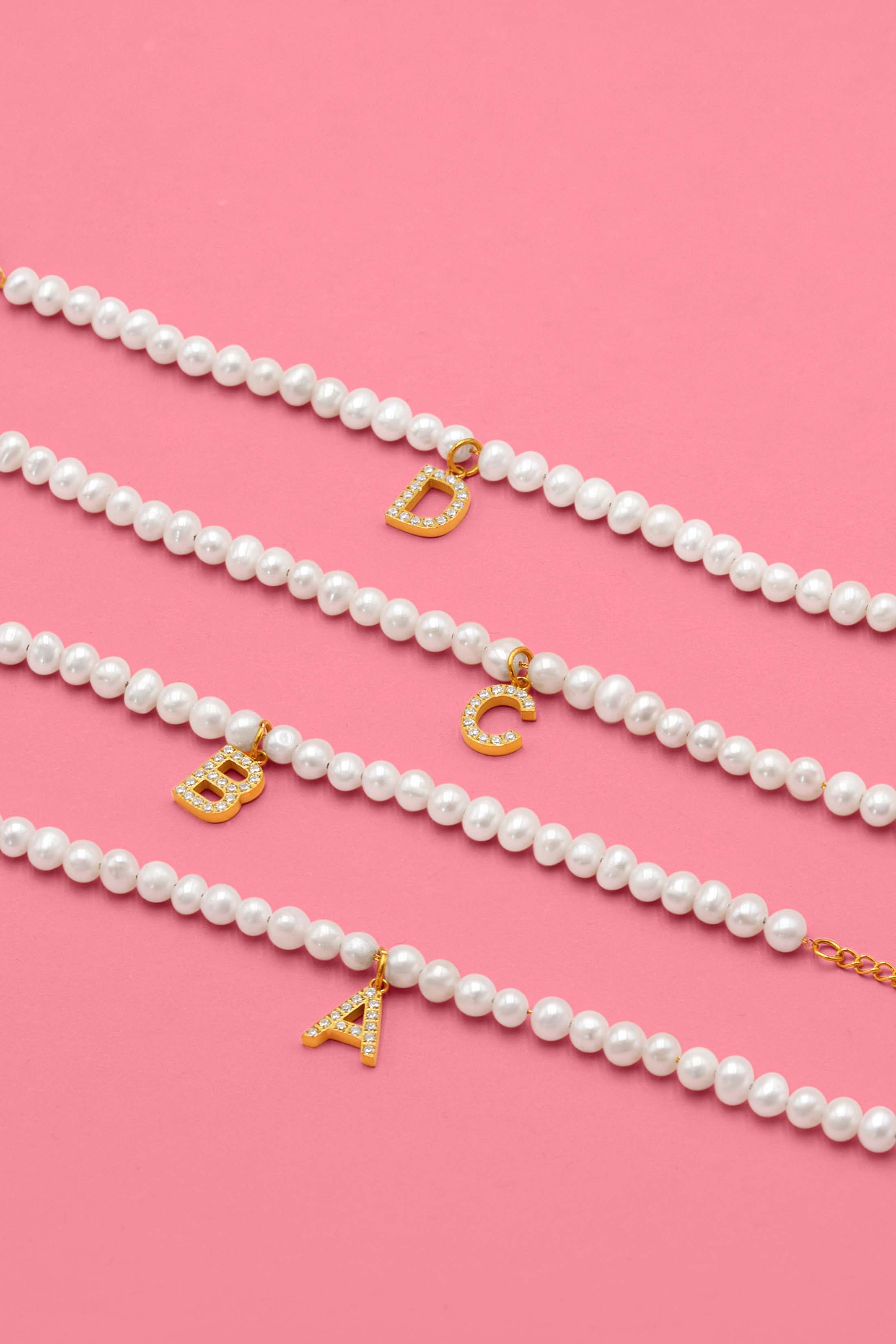 Initial Freshwater Pearl Bracelet