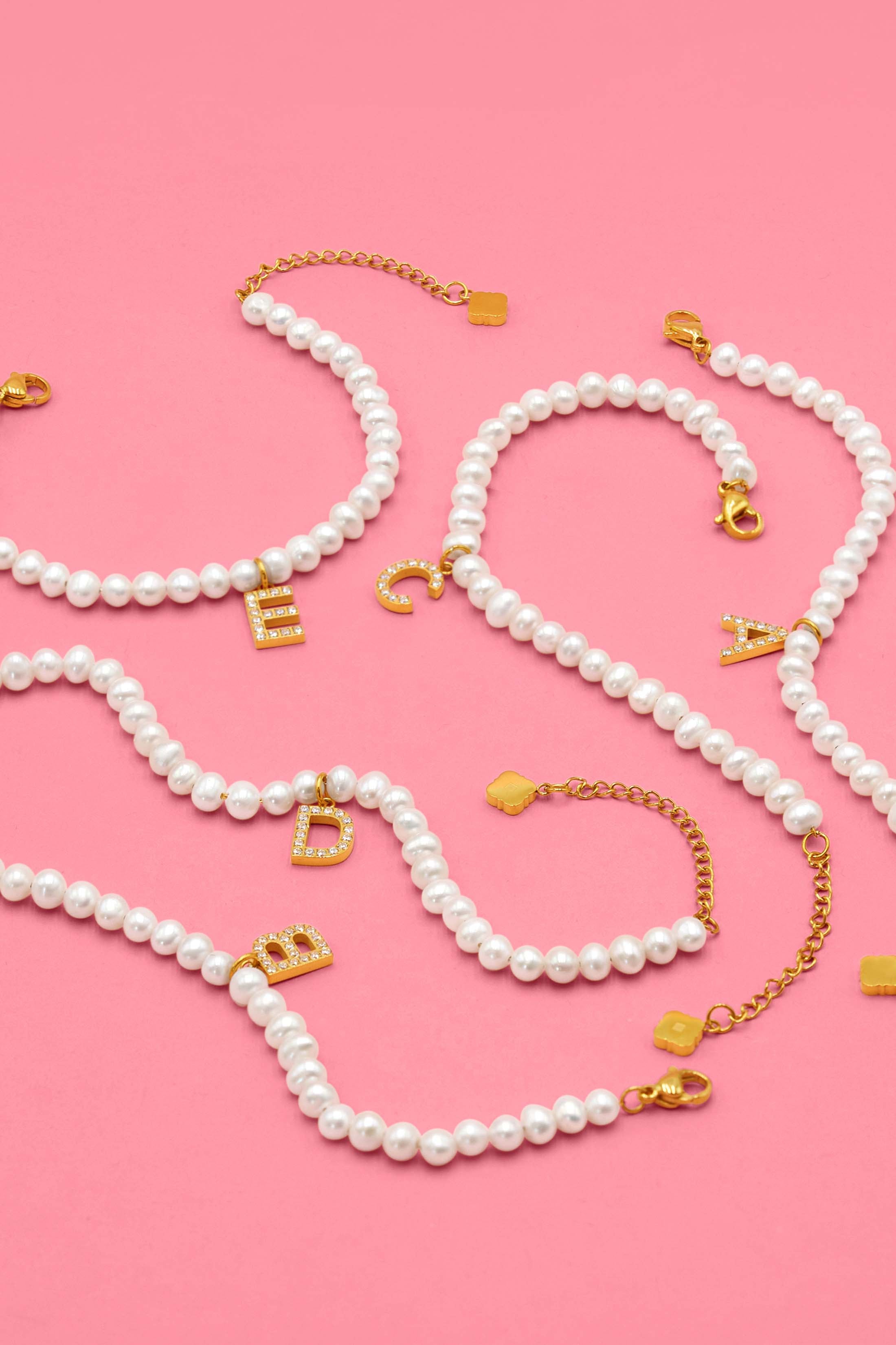Initial Freshwater Pearl Bracelet
