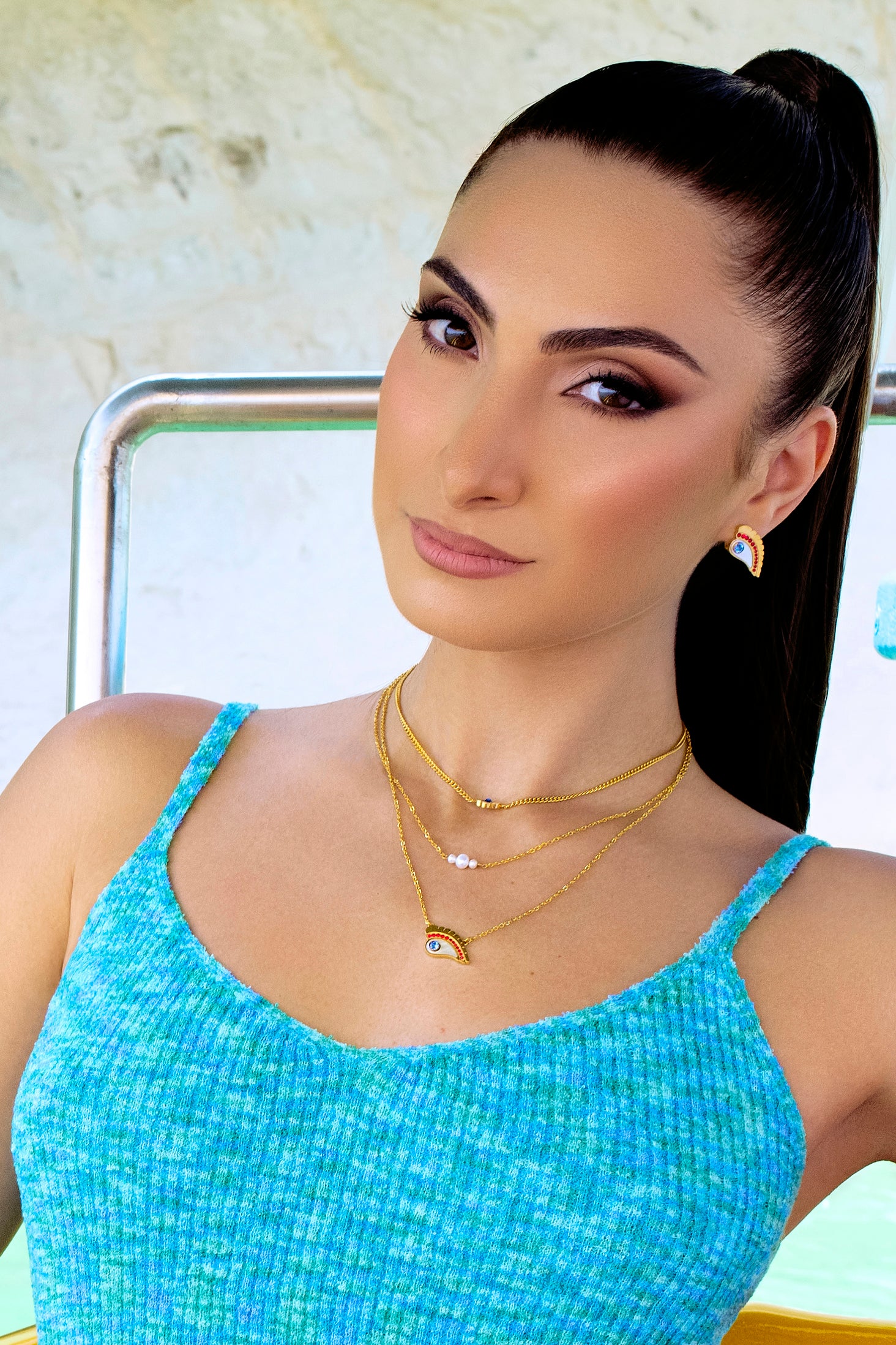 Luzzu Eye Triple Necklace