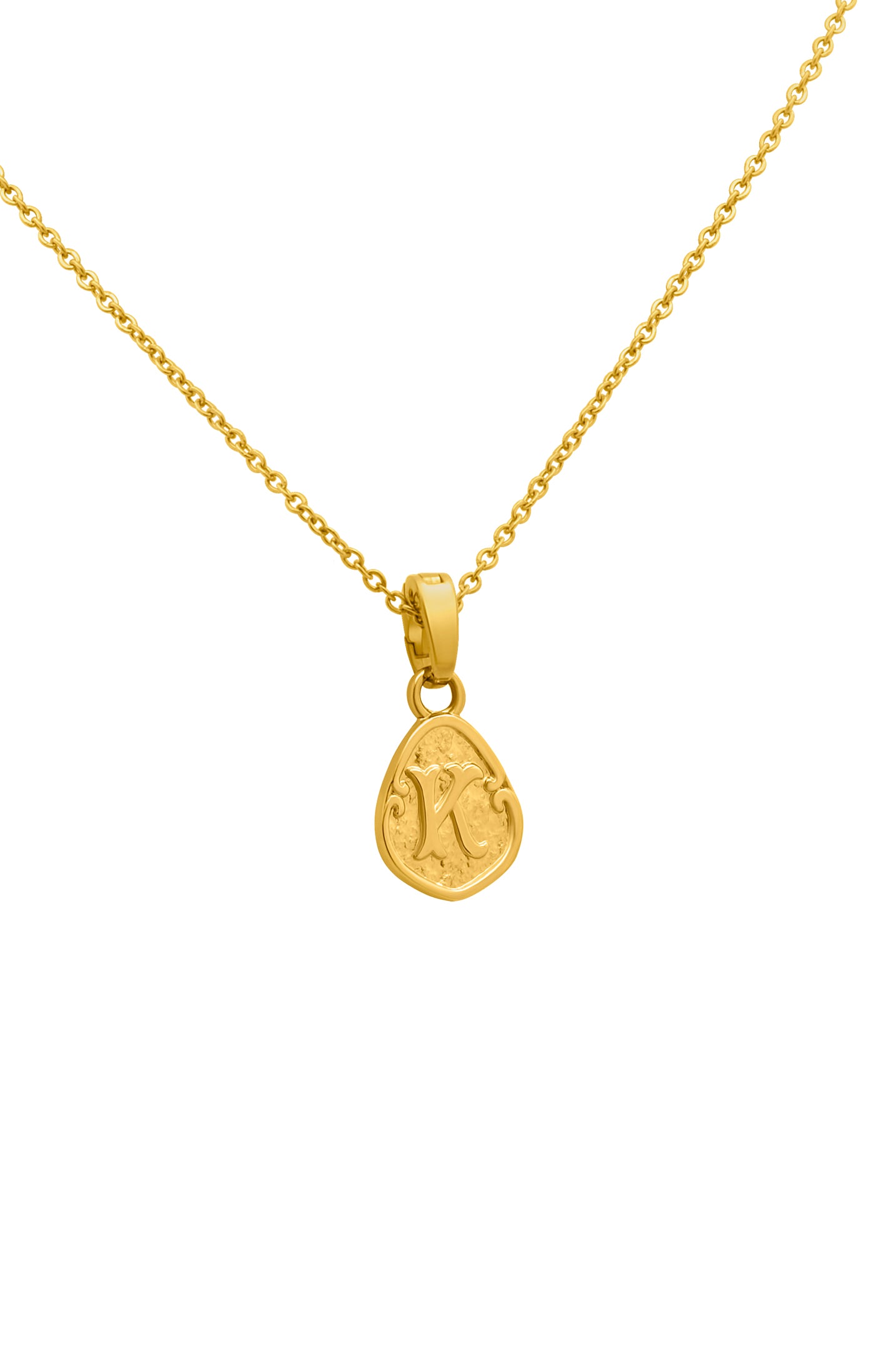 Tberfil Letter Pendant with Petite Adjustable Chain Necklace
