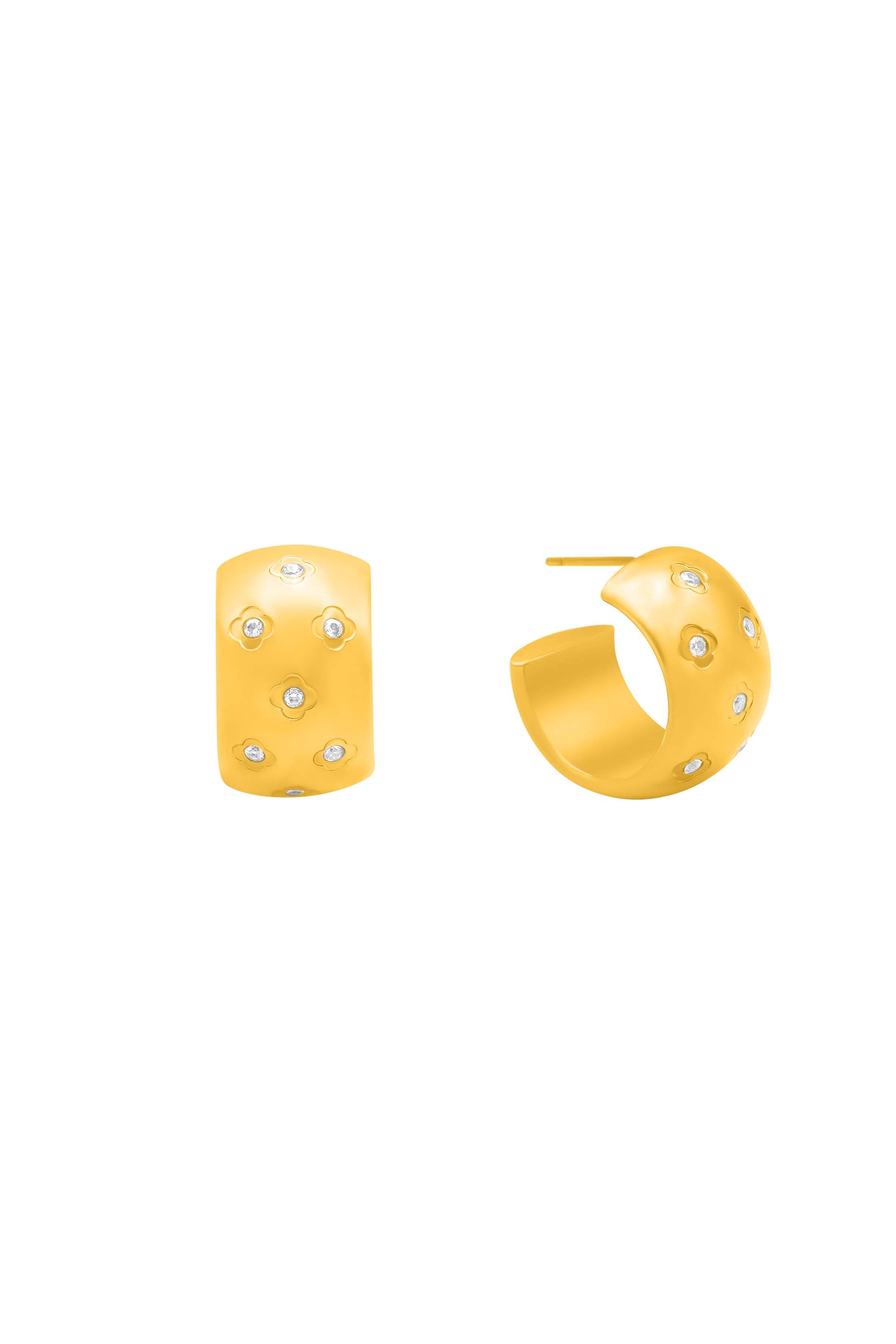 Carisma Crest Hoop Earring Set