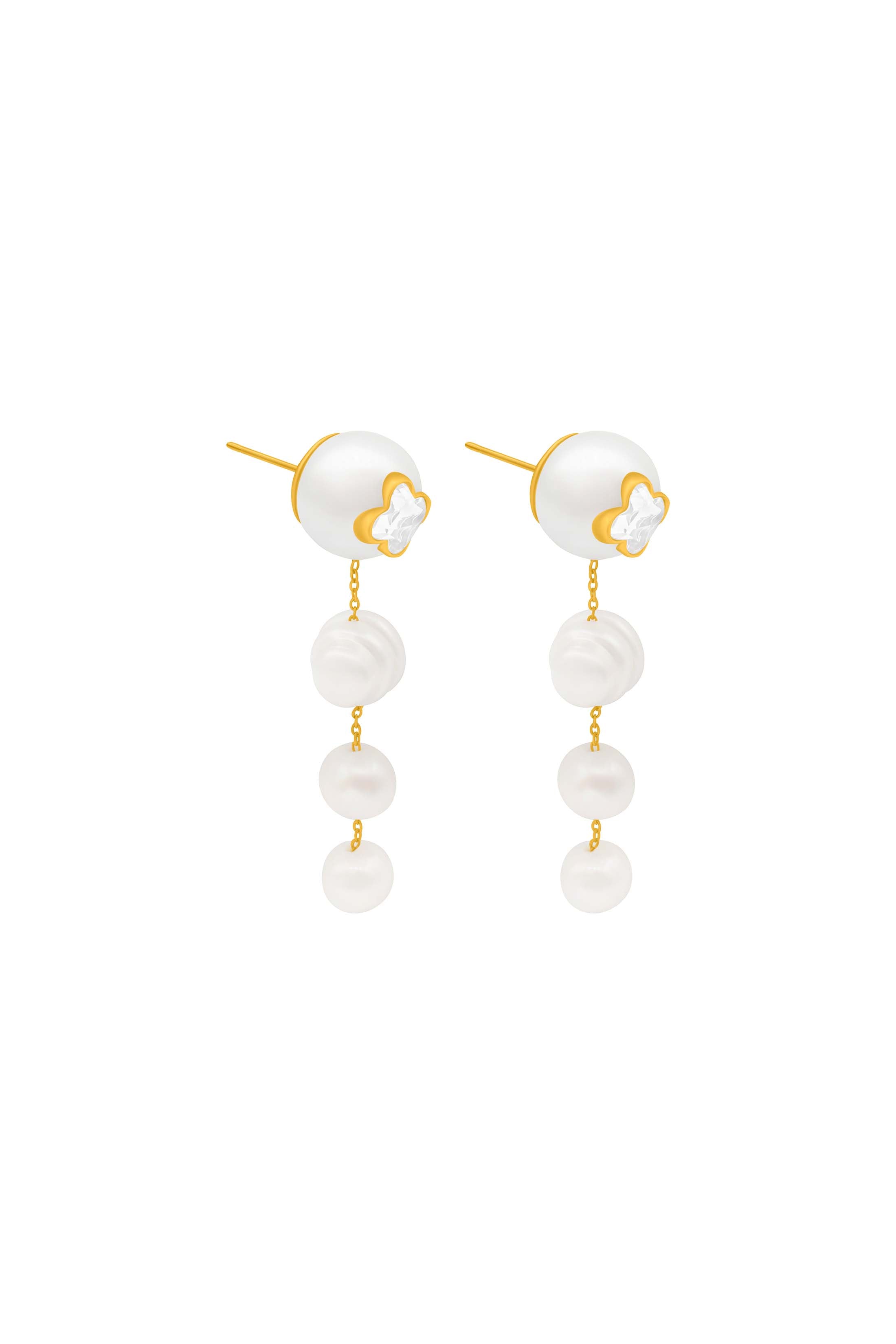 Vivienne Perla Necklace & Drop Studs Gift Set