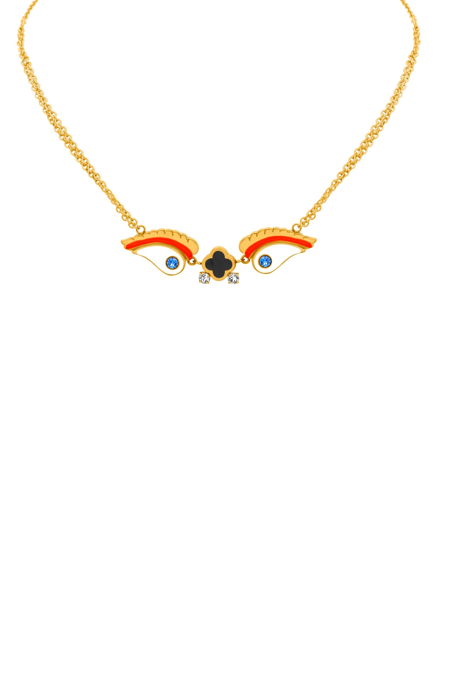 Luzzu Eye Choker Necklace & Golden Luzzu Eye Stud Earring Set Gift Set