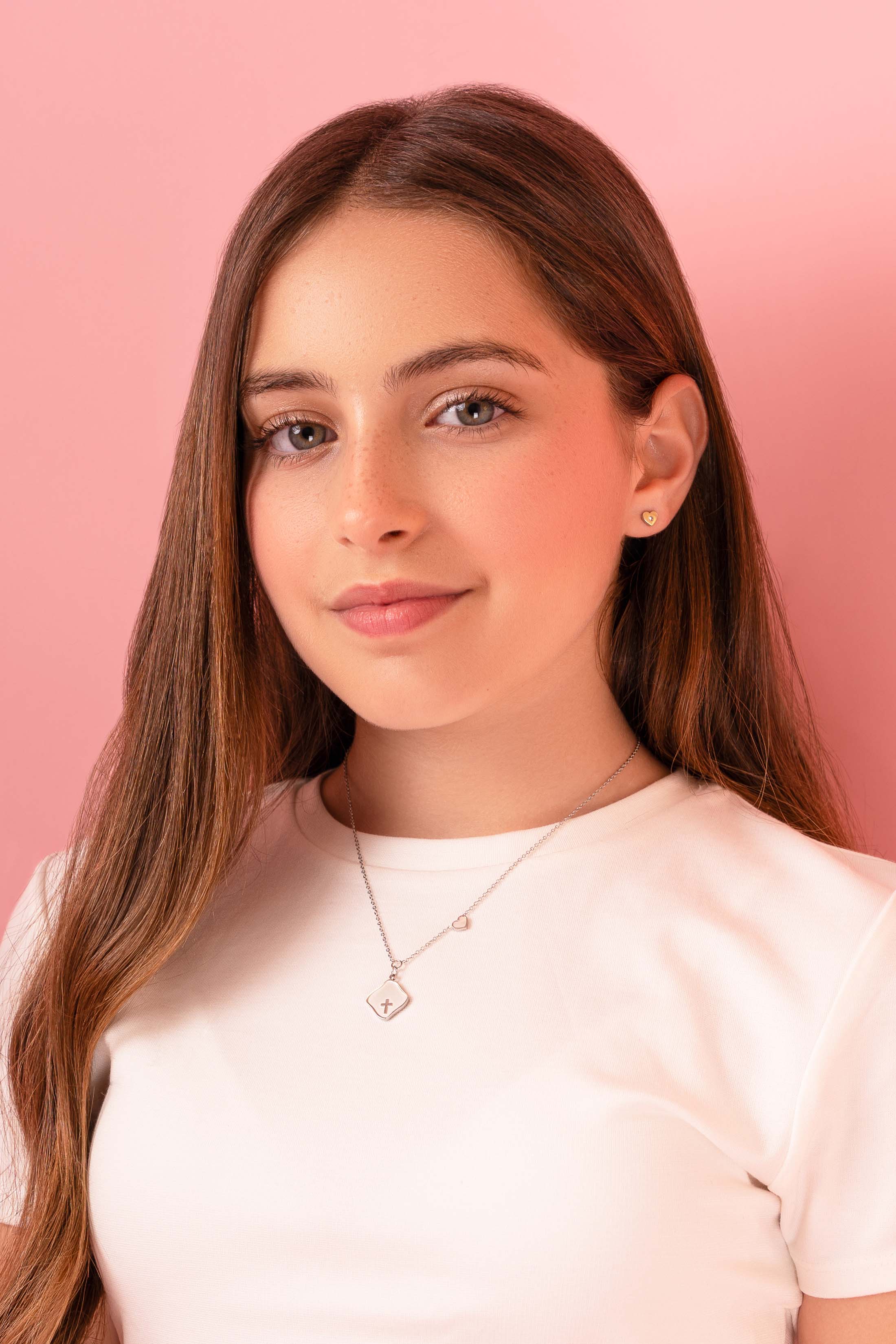 Engravable Cross Silver Necklace