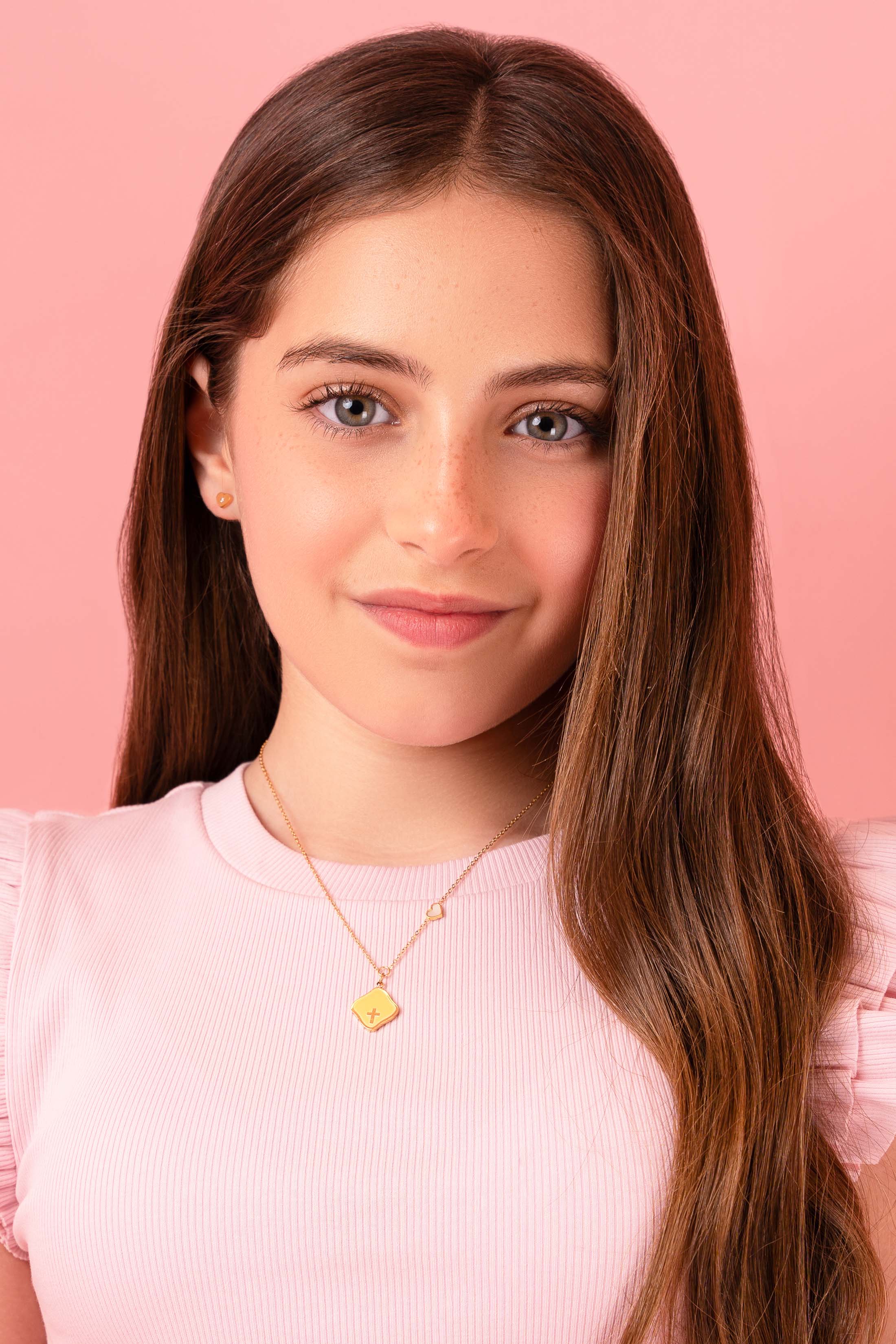 Engravable Cross Gold Necklace