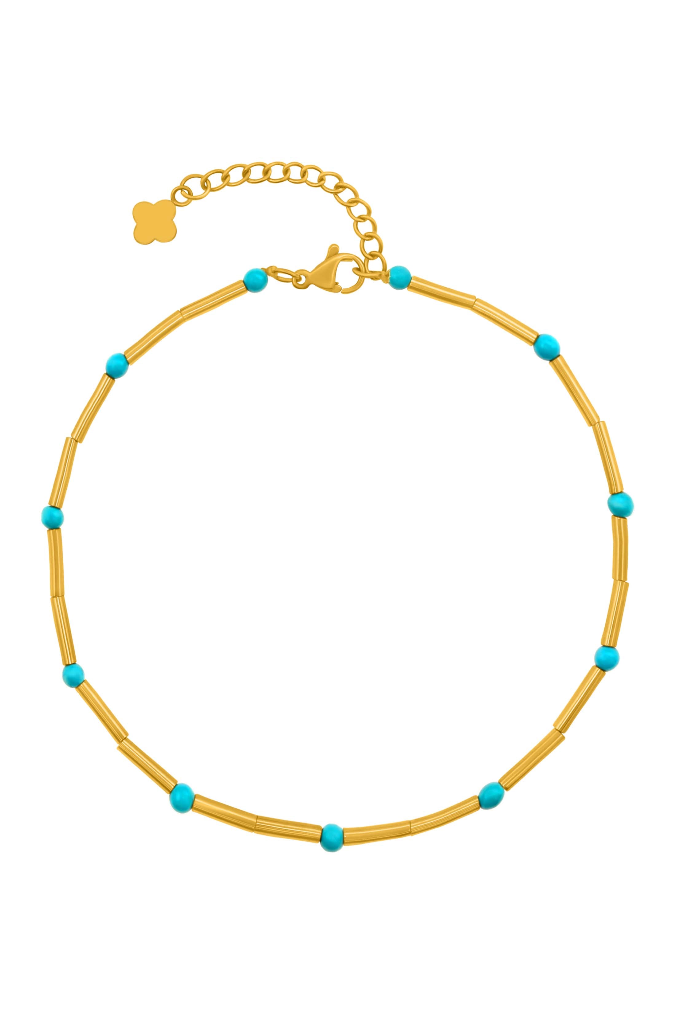 Turquoise Beaded Anklet