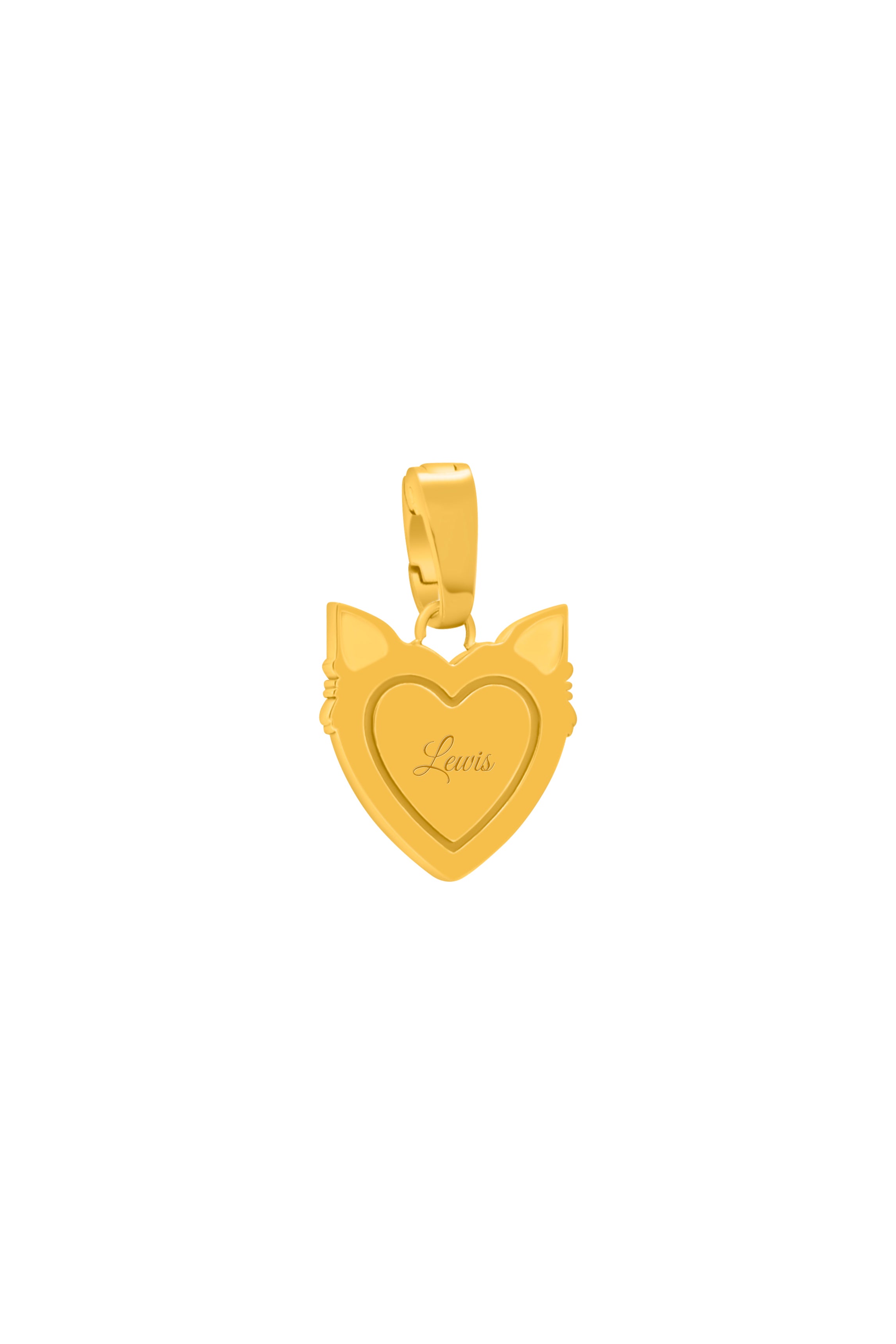 Furry Friend Engravable Heart Pendant