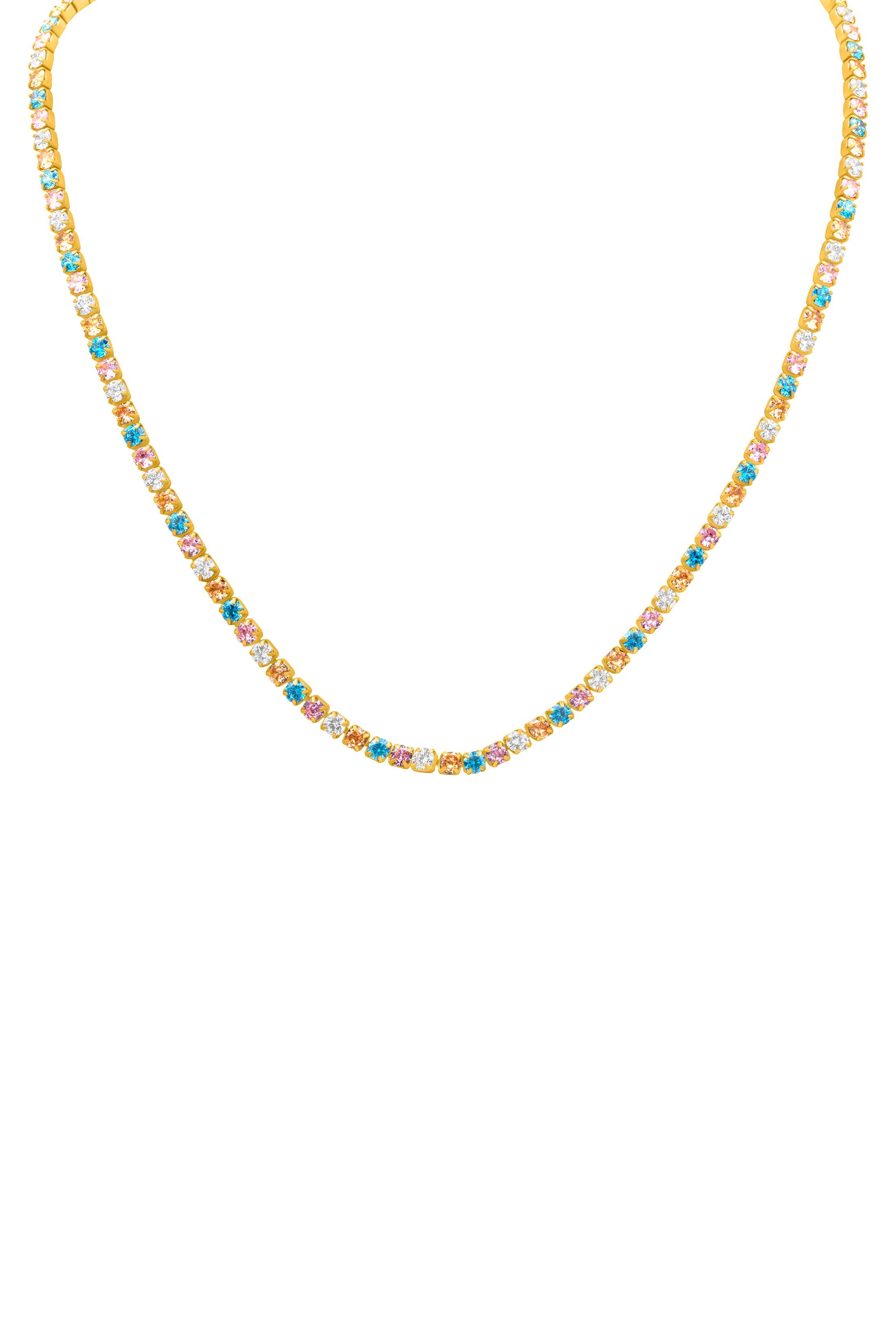 Golden Bloom Tennis Necklace