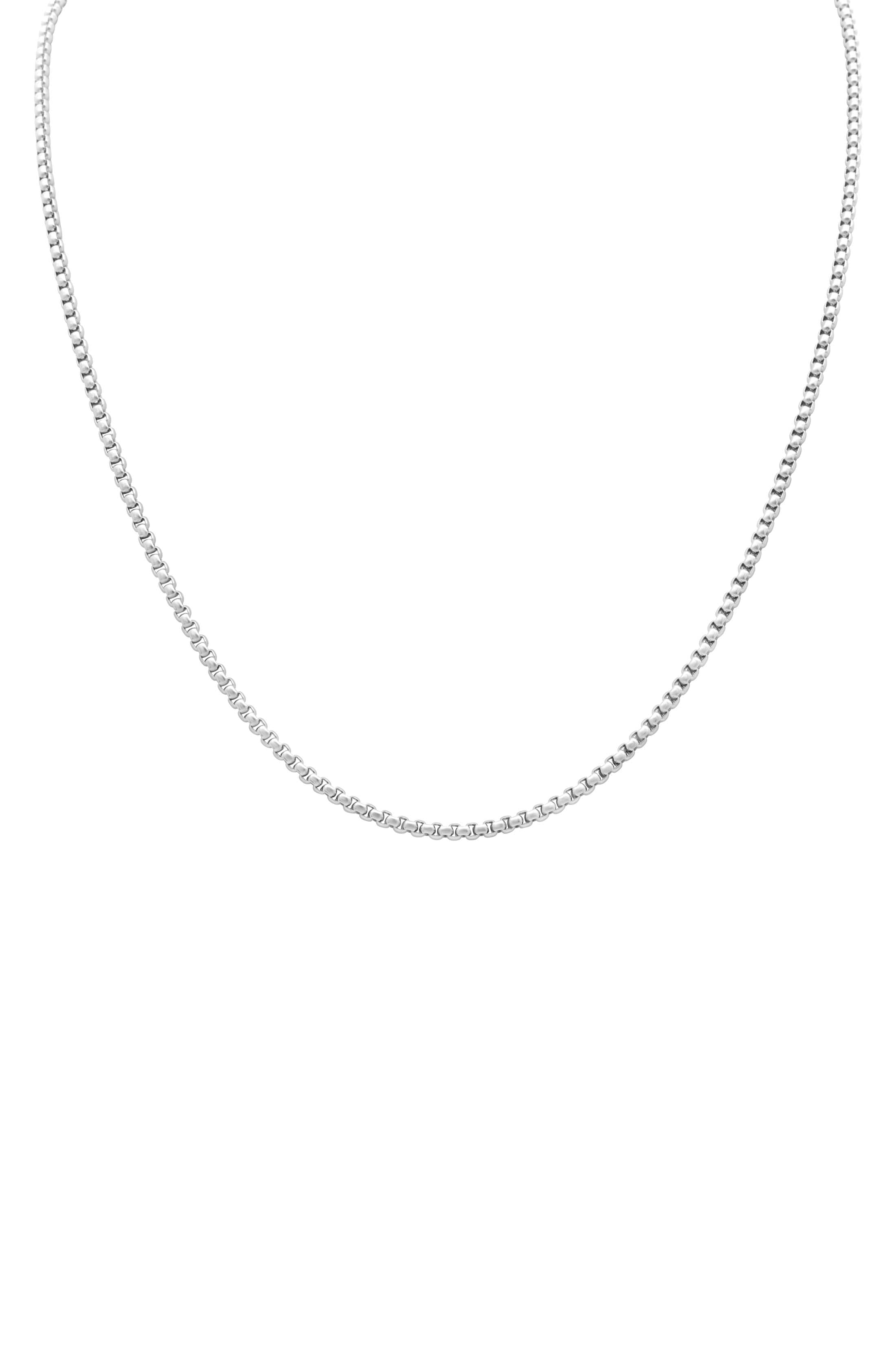 Silver Box Chain Necklace