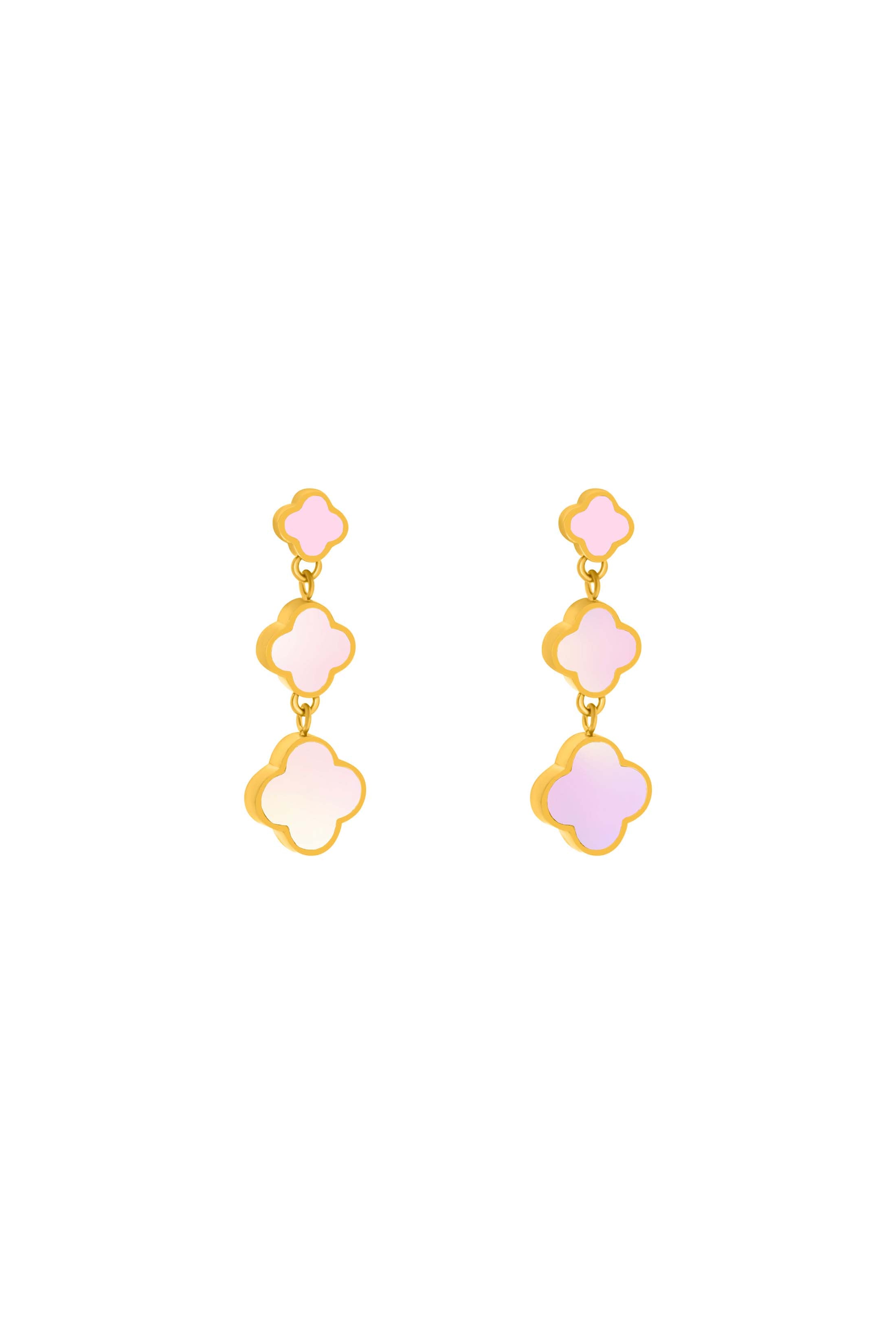 Sofia Pink Drop Stud Earring Set