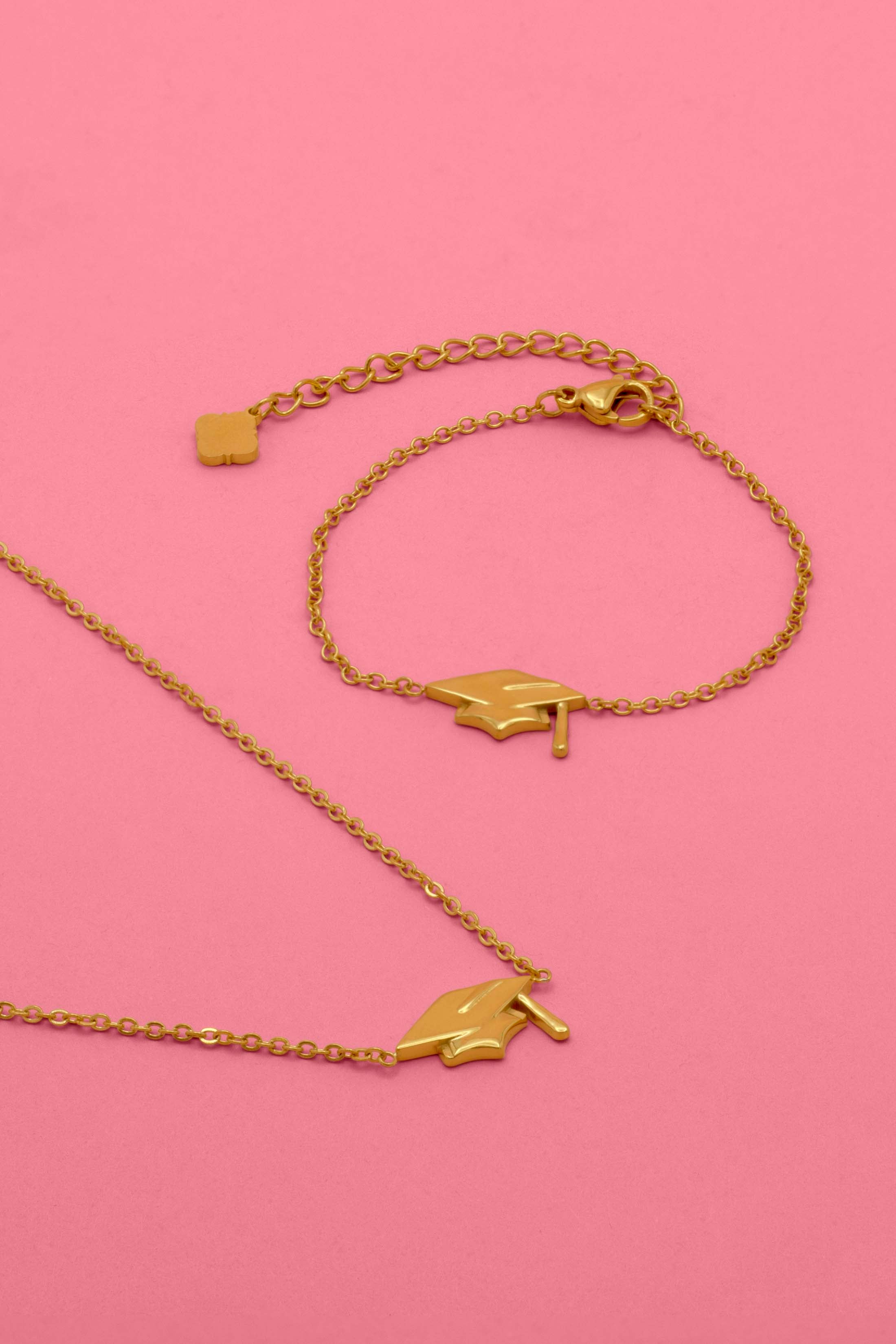 Graduation Engravable Choker & Bracelet Gift Set