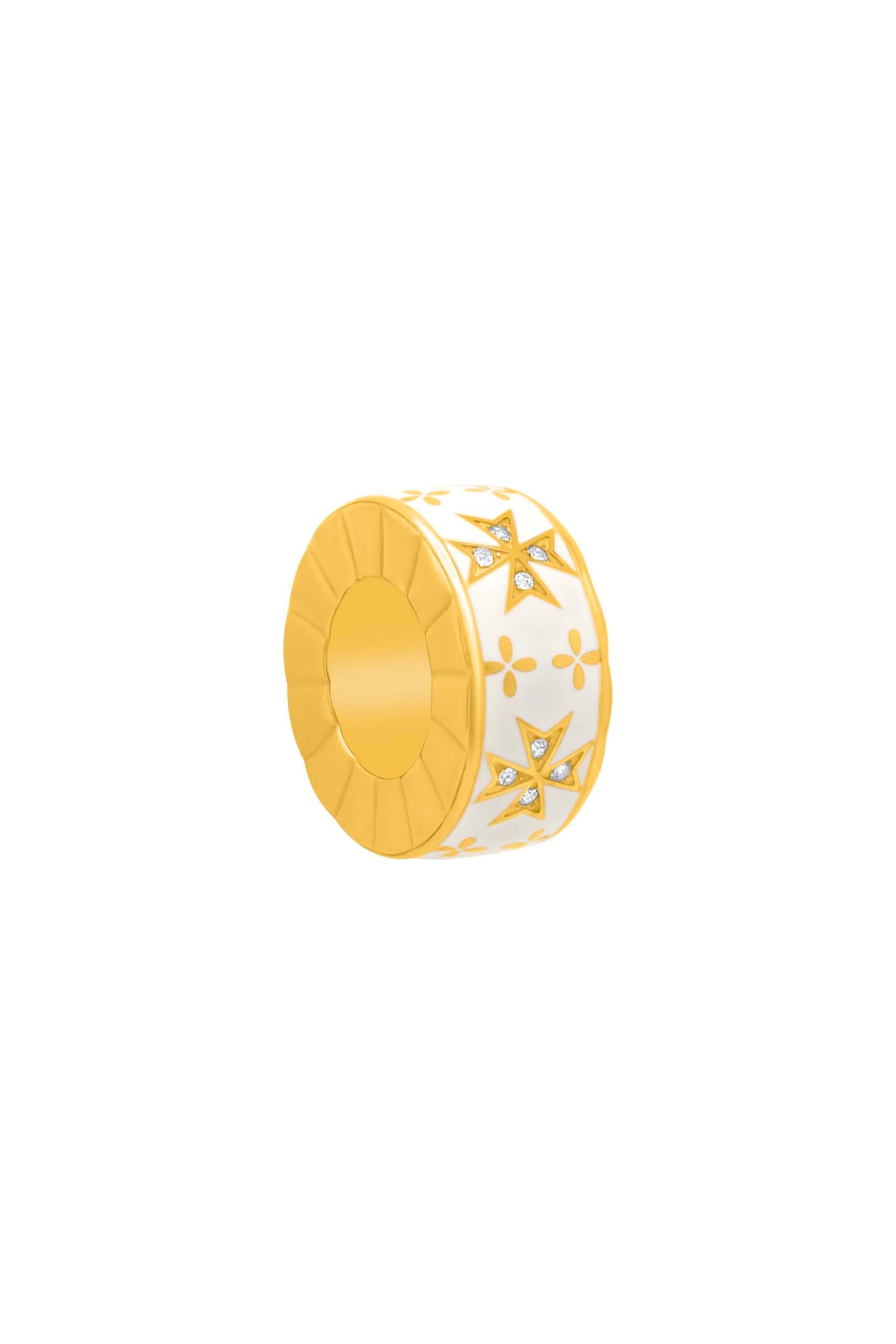 Maltese Cross Crystal Ring Pendant