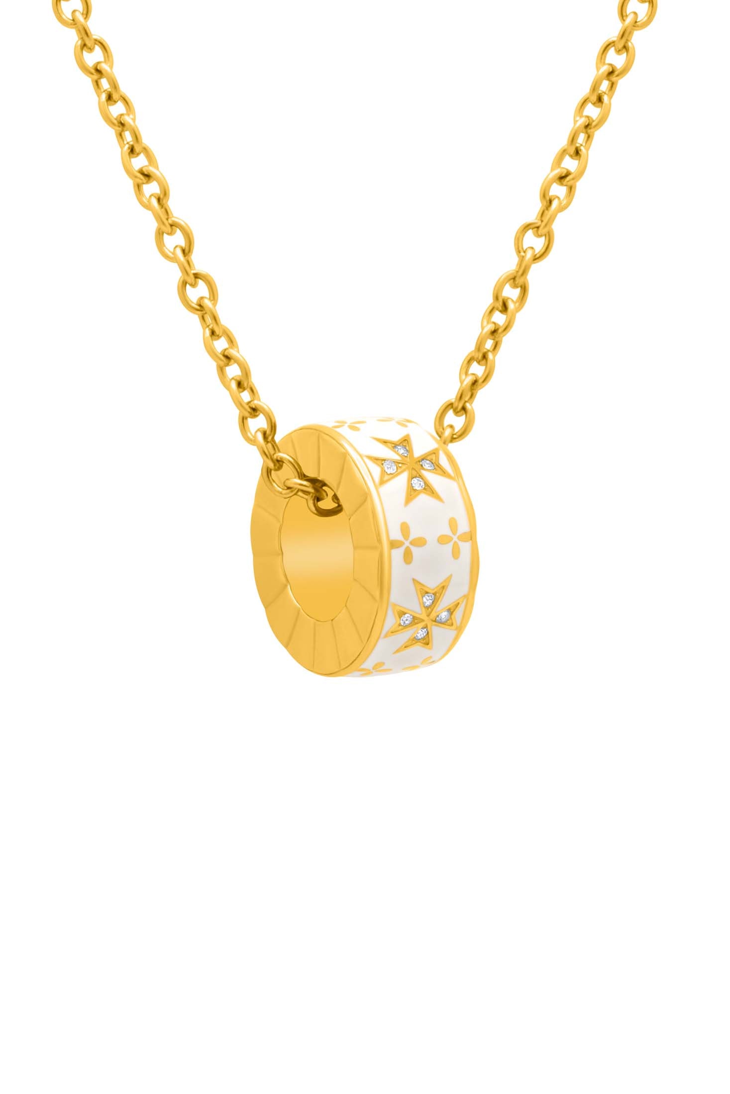 Maltese Cross Crystal Ring Pendant